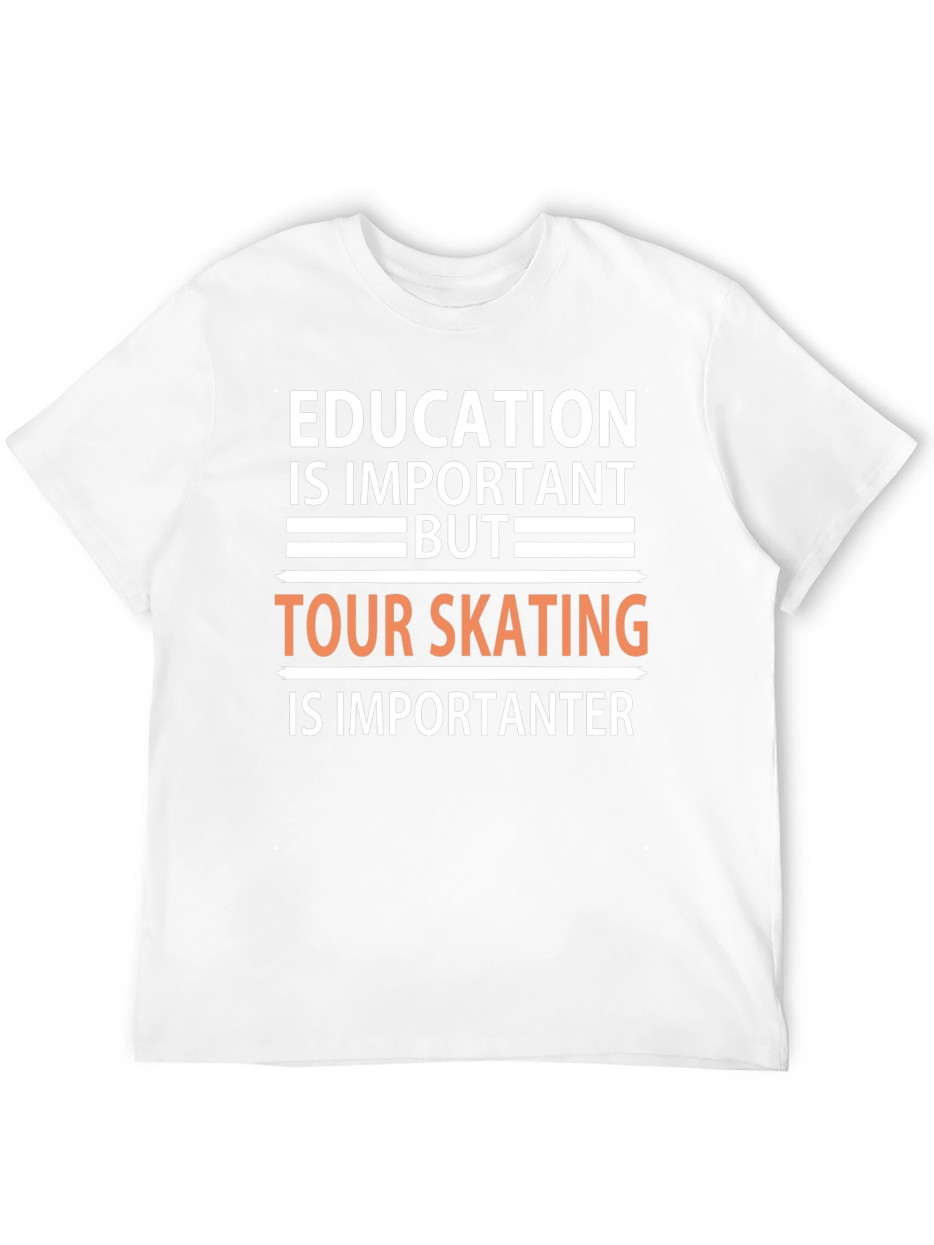 Education vs Skating T-Shirt: Important Importanter!