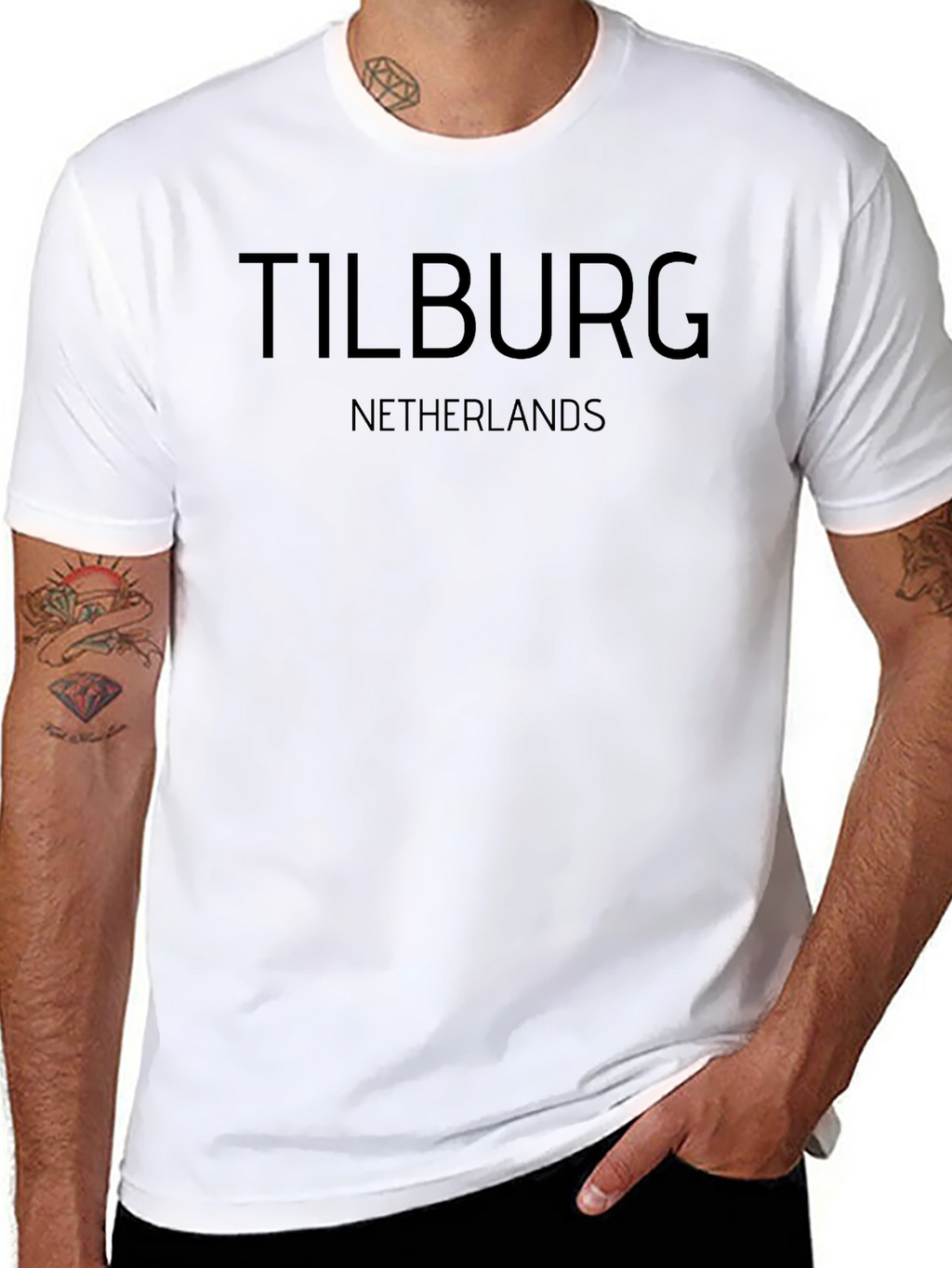 Tilburg Netherlands Black Graphic T-Shirt