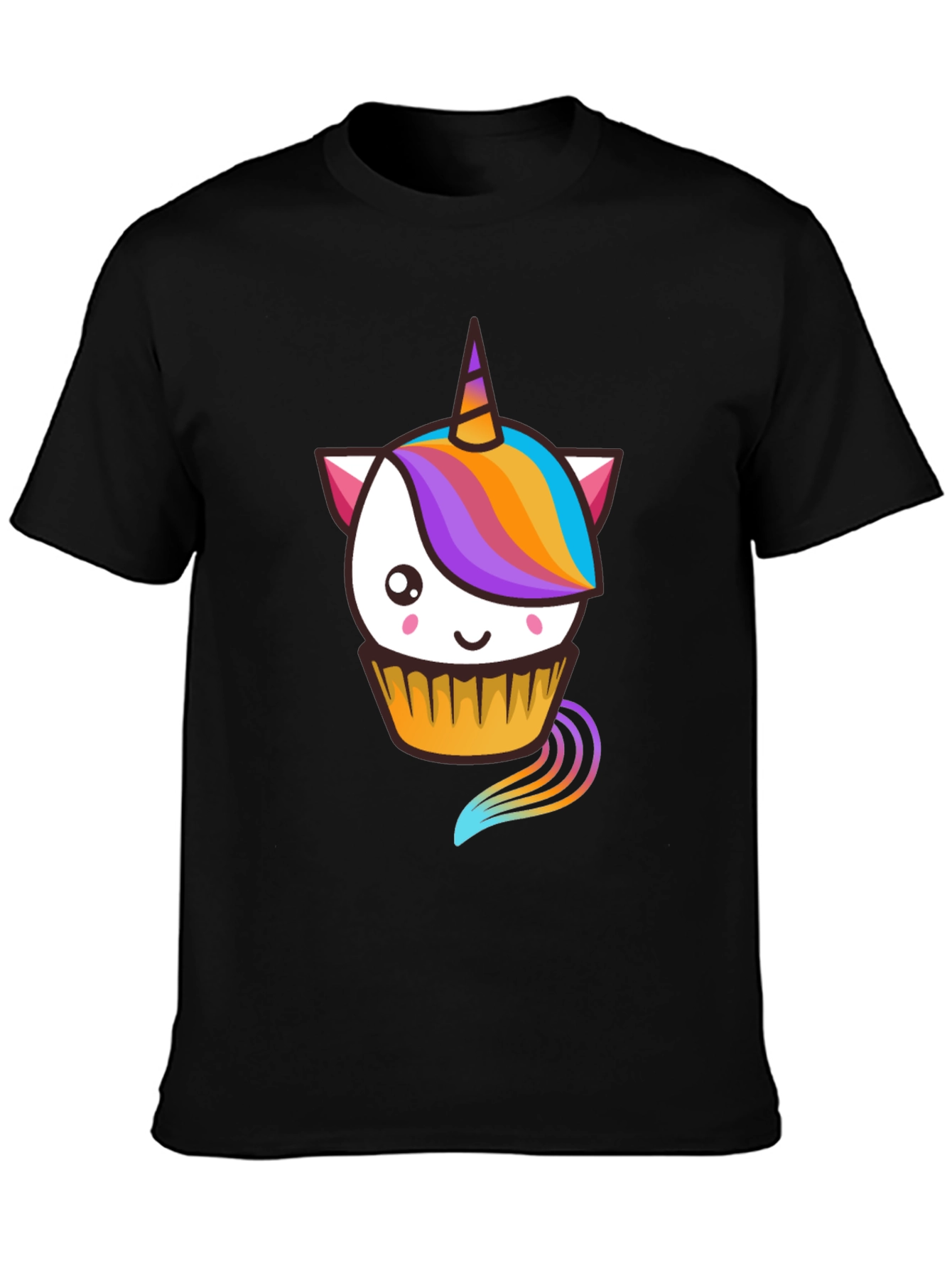 Unicorn Cupcake Graphic Tee - Novelty T-Shirt