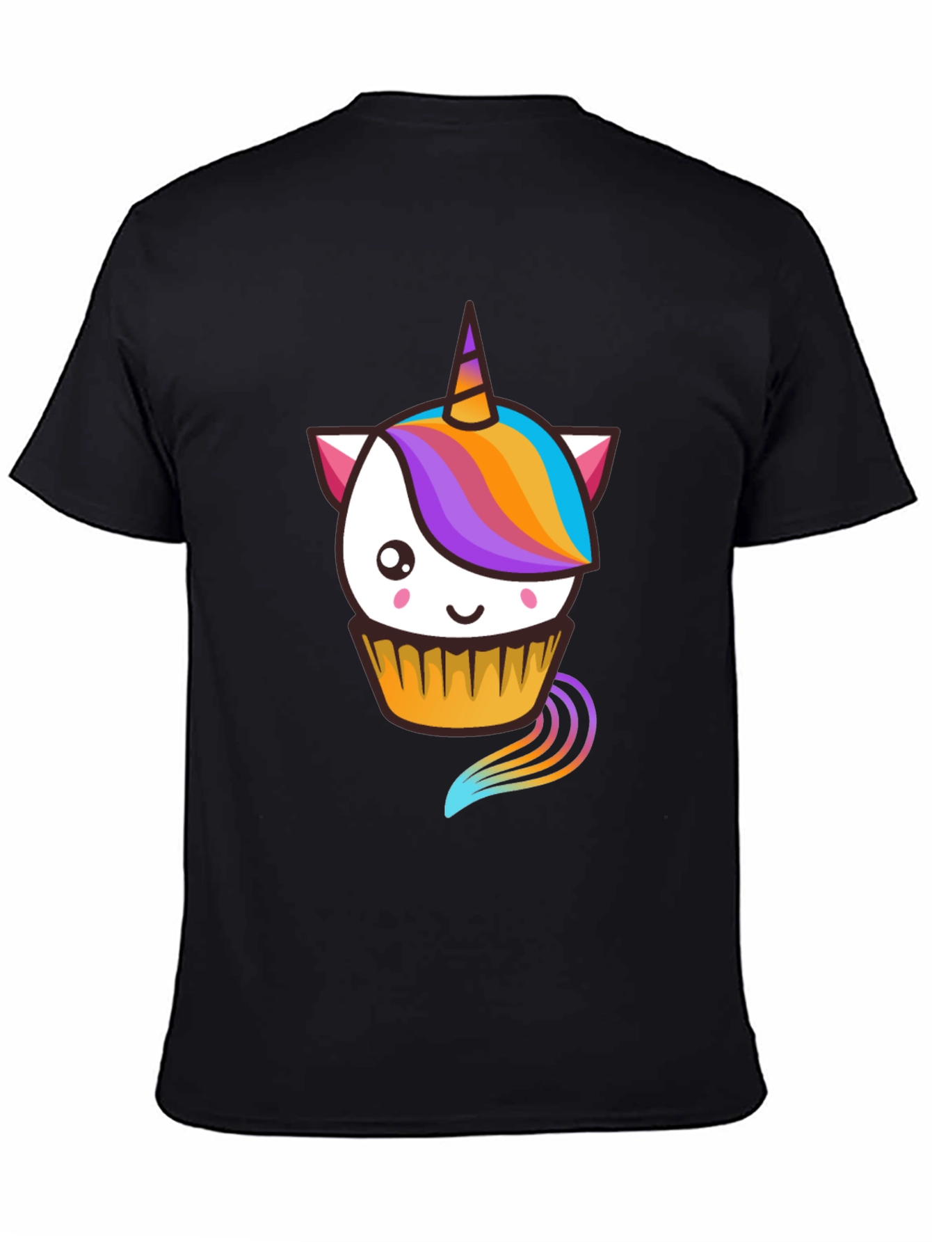 Unicorn Cupcake Graphic Tee - Novelty T-Shirt