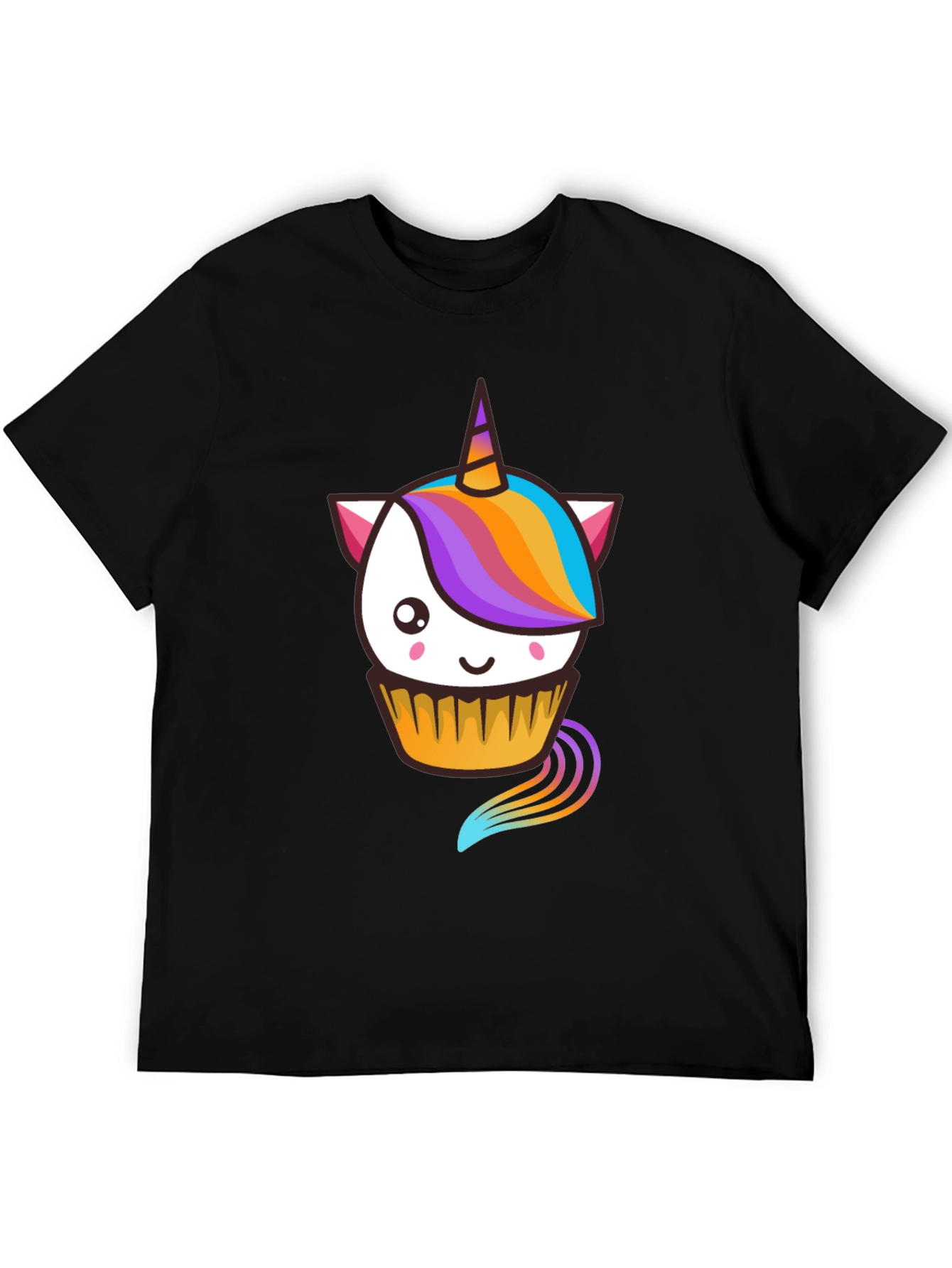 Unicorn Cupcake Graphic Tee - Novelty T-Shirt