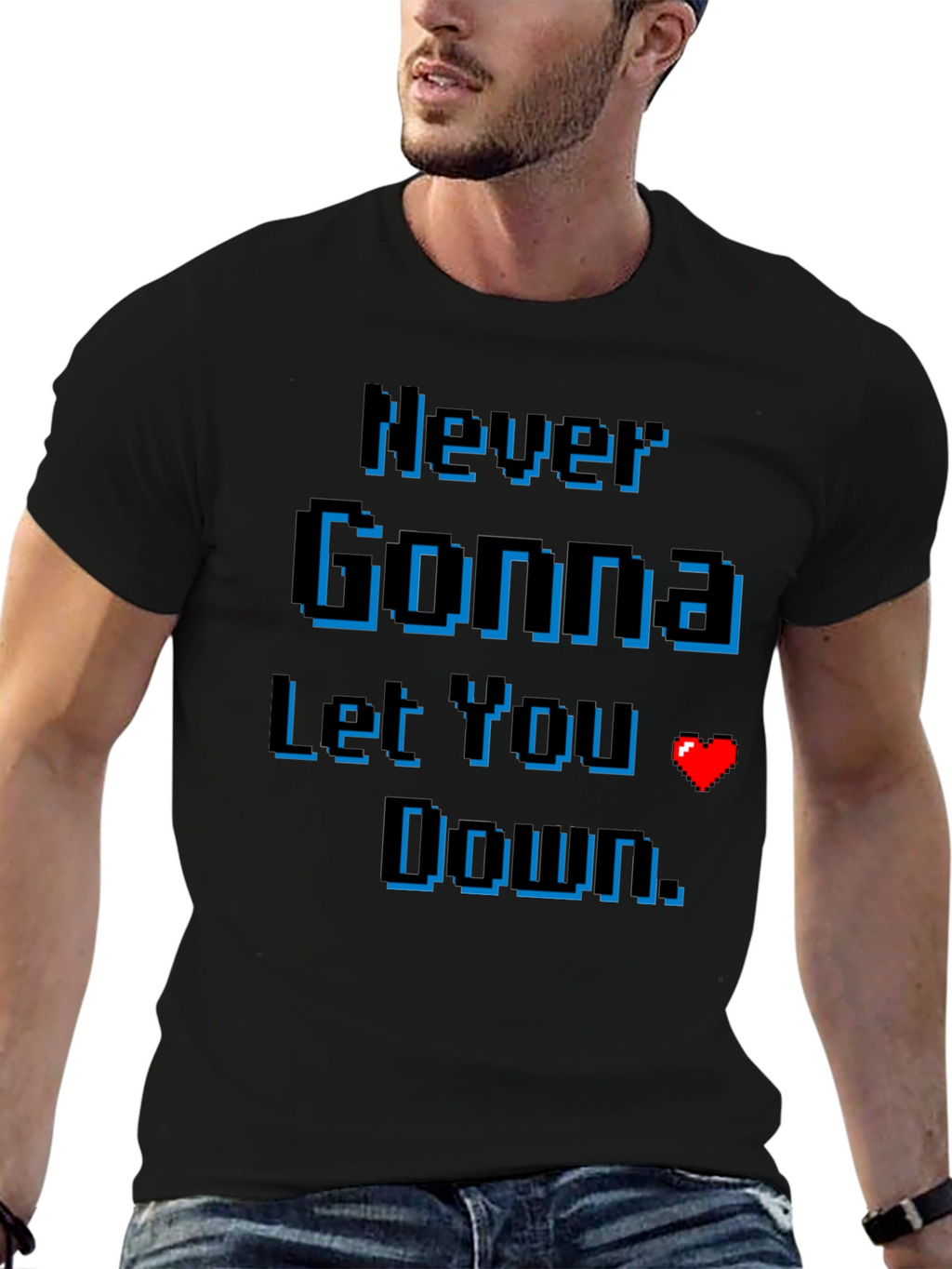 Never Gonna Let You Down Pixel Art T-Shirt