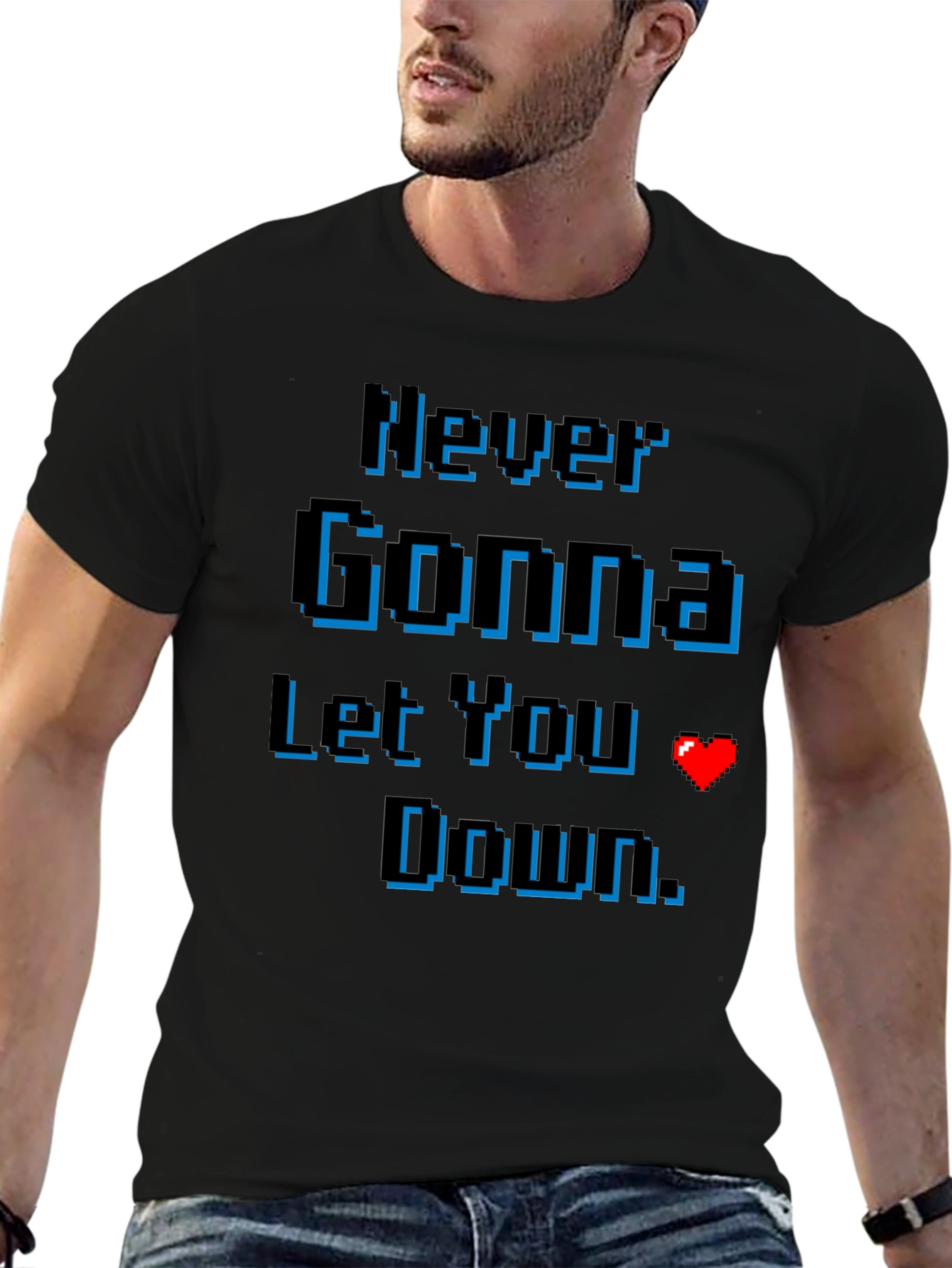 Never Gonna Let You Down Pixel Art T-Shirt