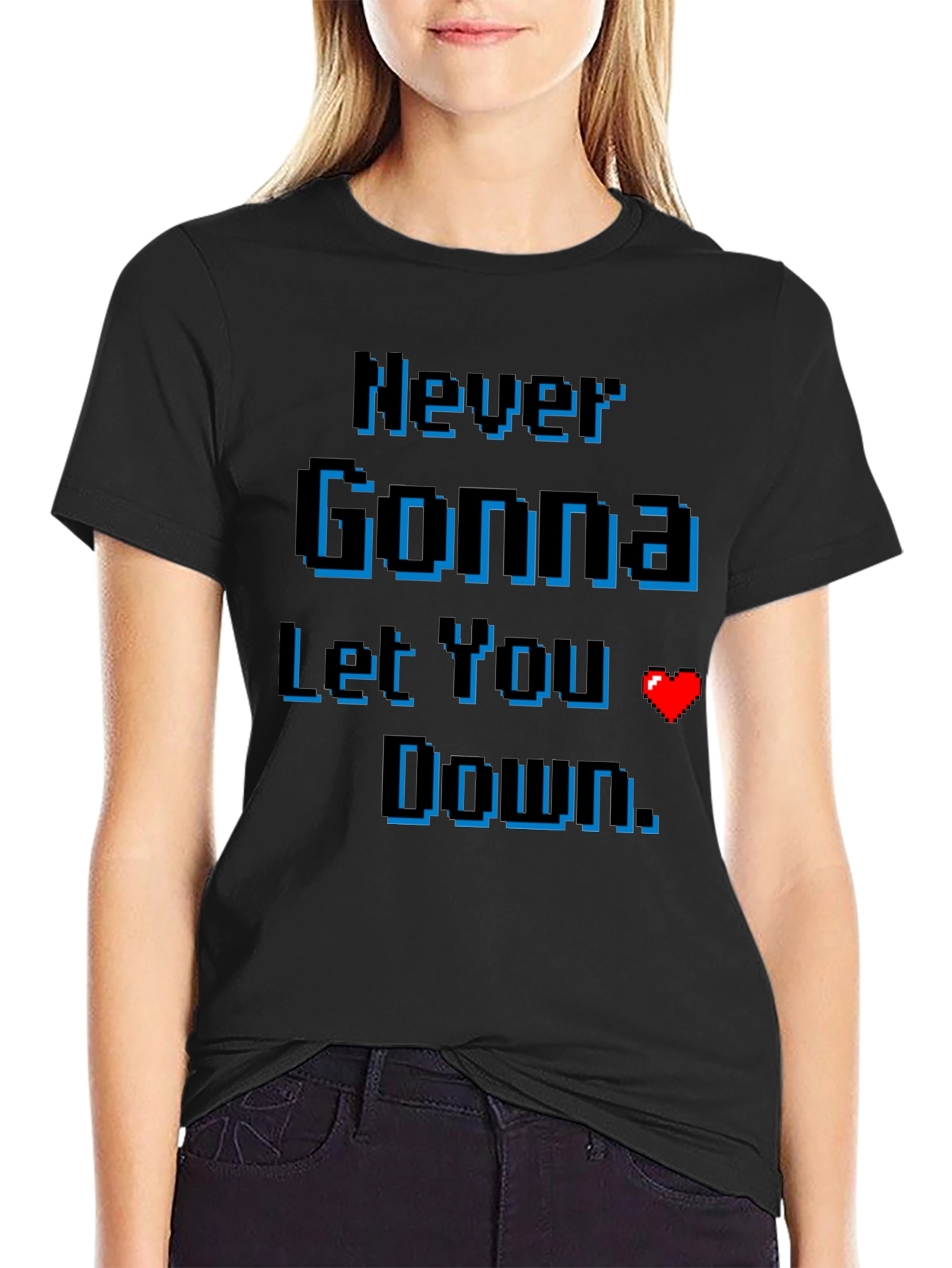 Never Gonna Let You Down Pixel Art T-Shirt
