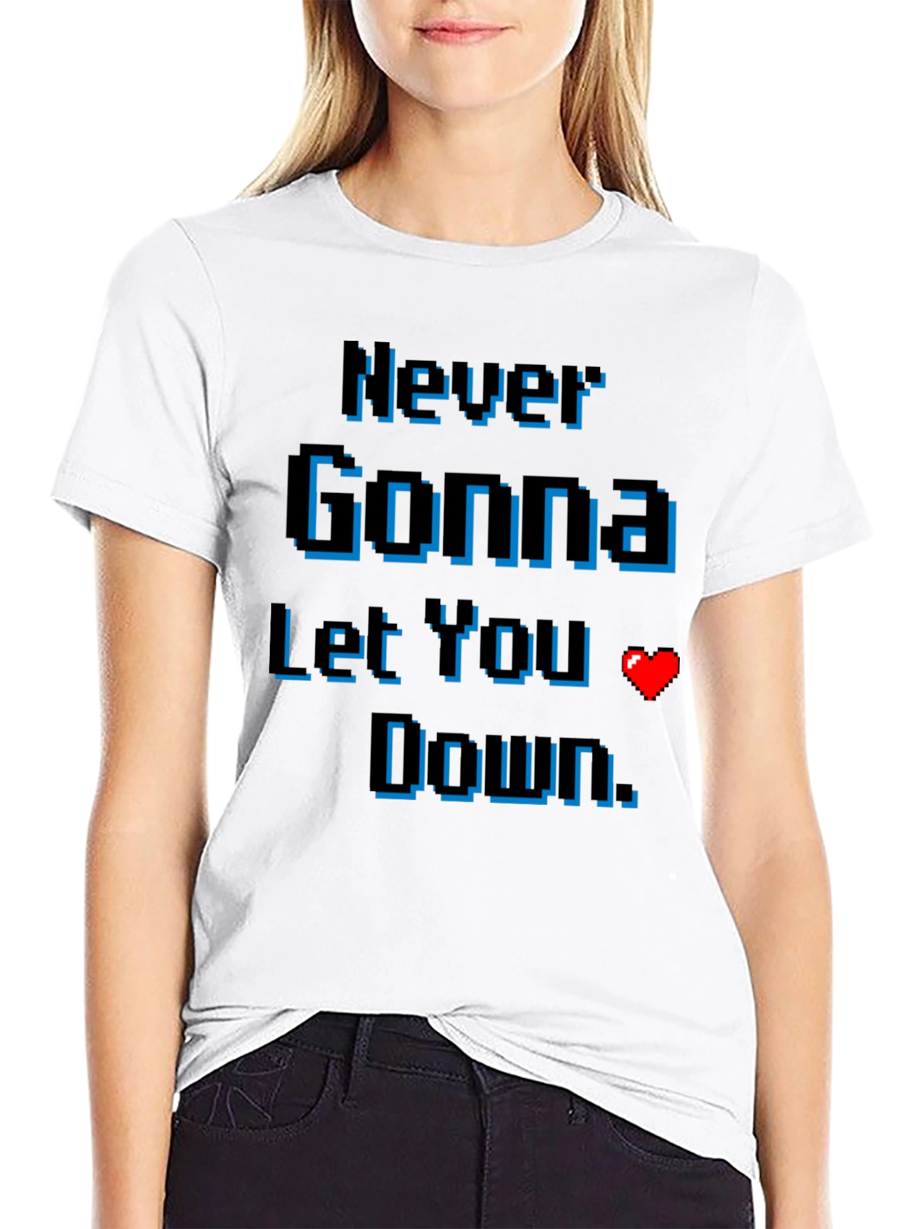 Never Gonna Let You Down Pixel Art T-Shirt