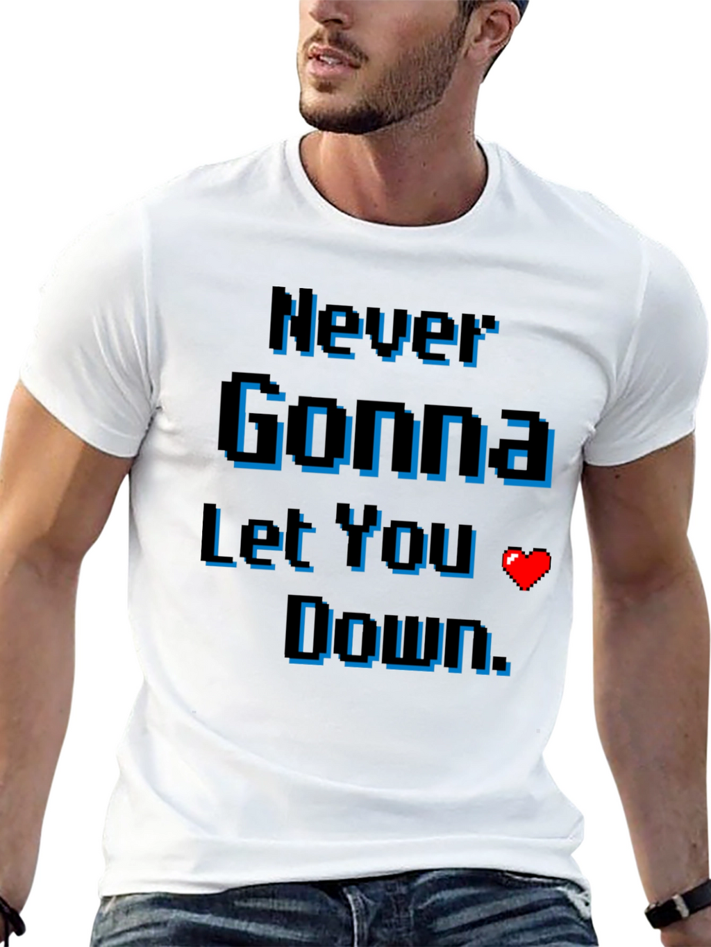 Never Gonna Let You Down Pixel Art T-Shirt