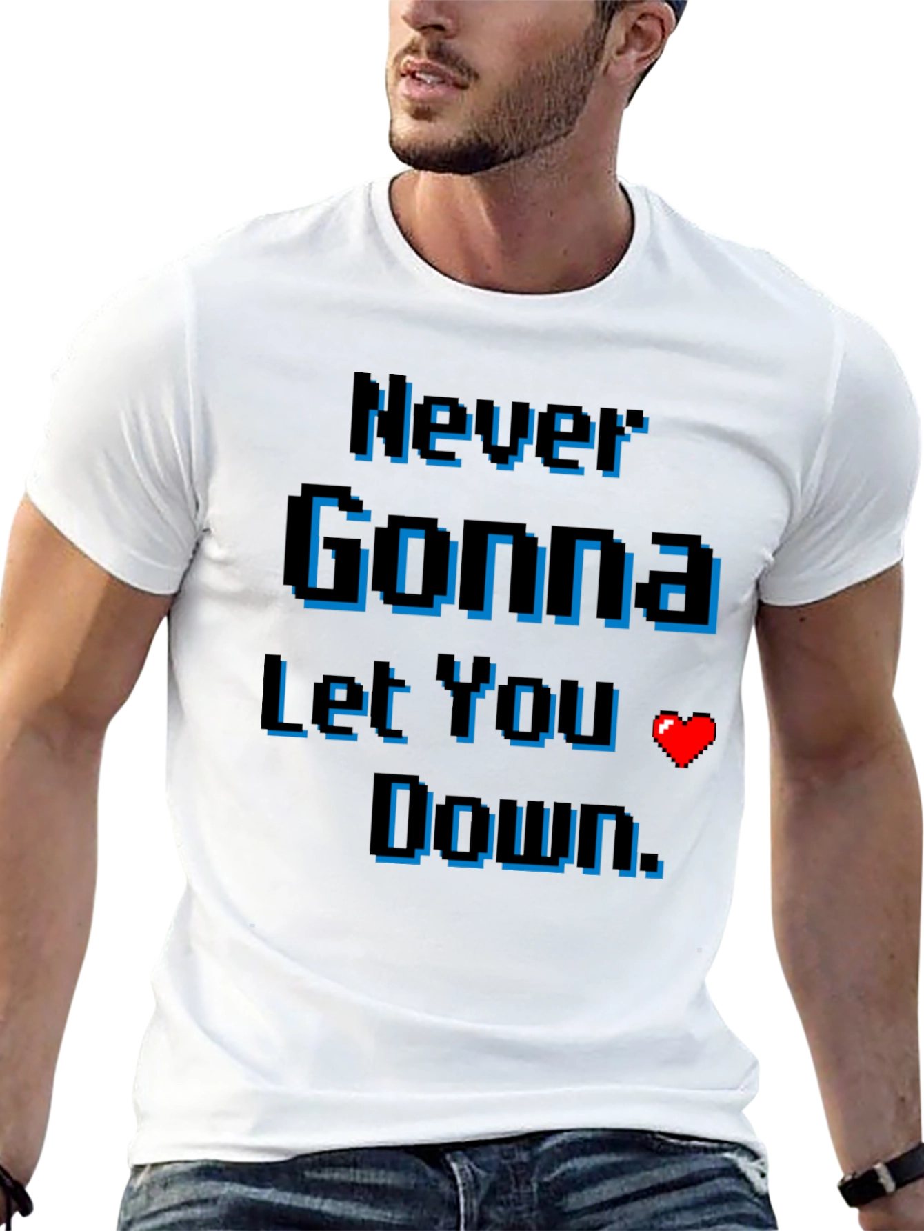 Never Gonna Let You Down Pixel Art T-Shirt