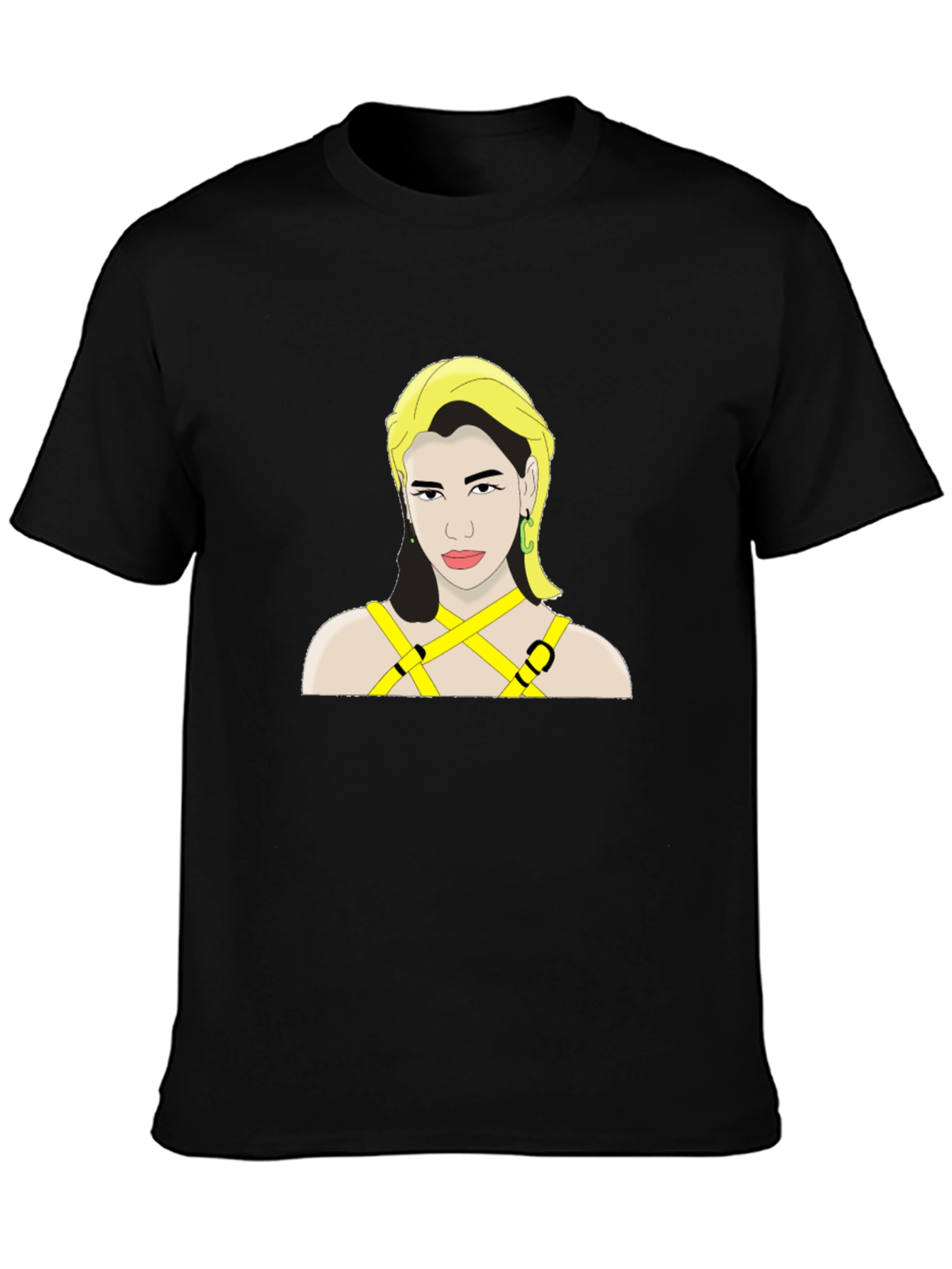 Dua Lipa Graphic Print Black T-Shirt