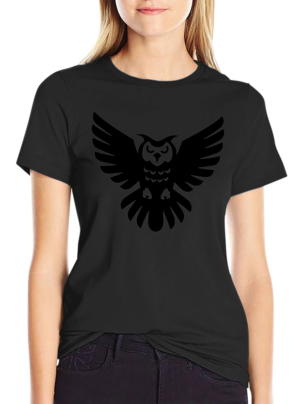 Black Owl Graphic Tee - Stylish Mens T-Shirt