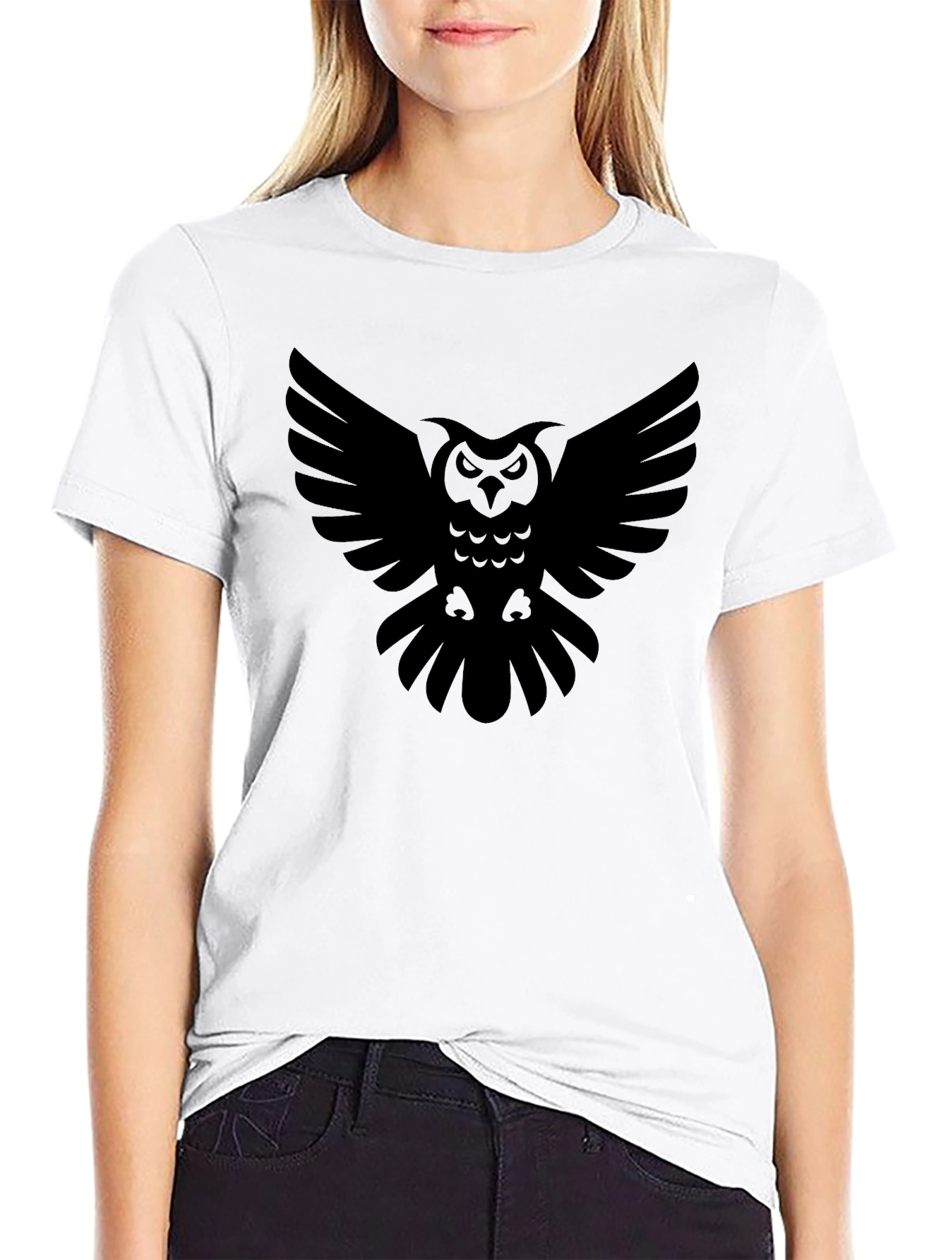 Black Owl Graphic Tee - Stylish Mens T-Shirt
