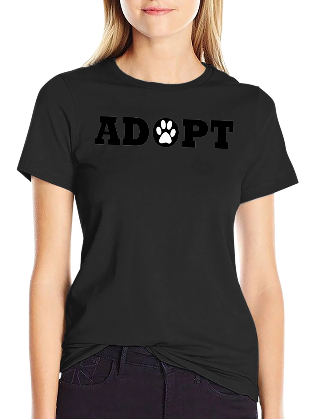 Adopt Paw Print Tee - Support Animal Adoption