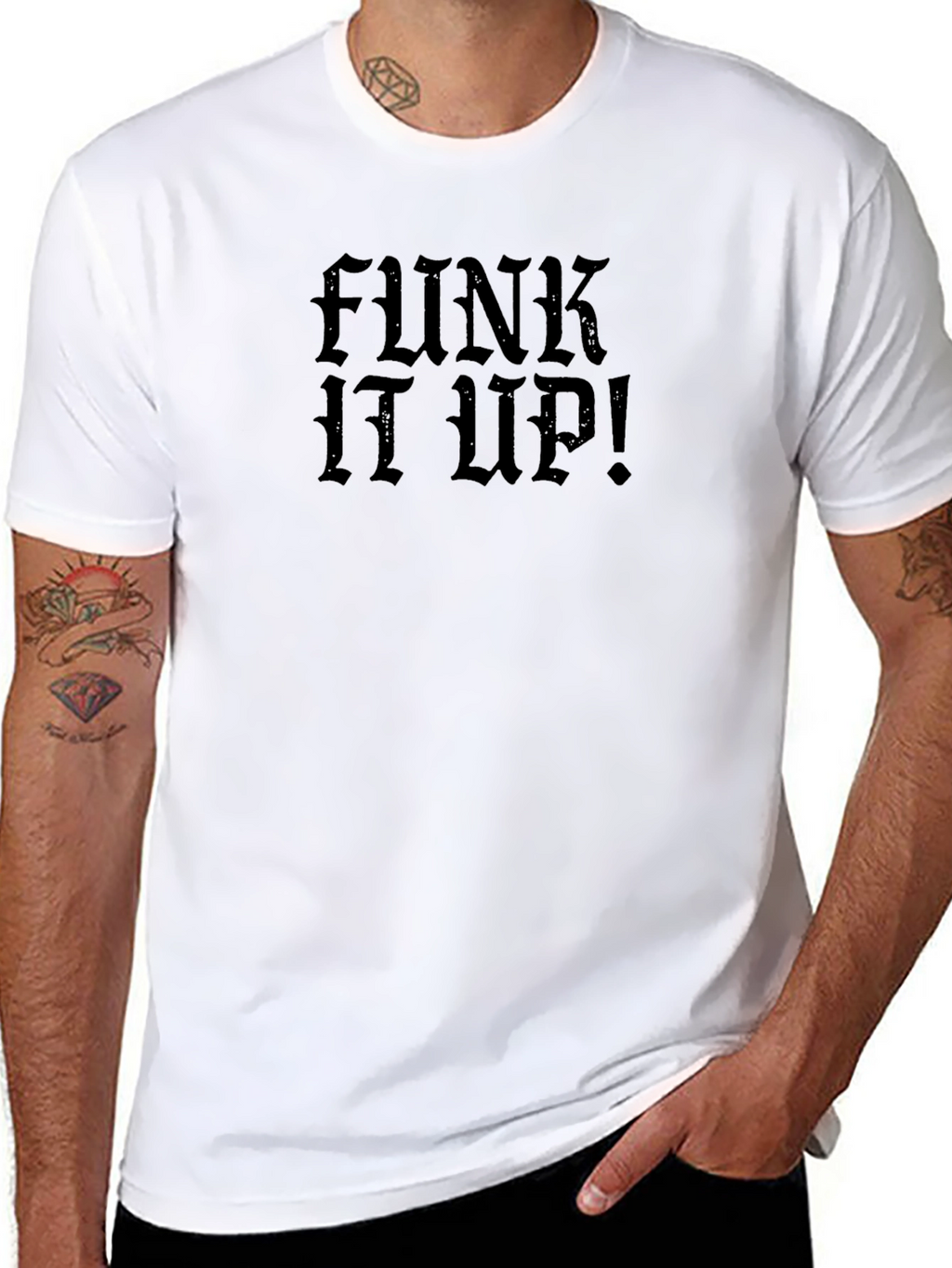 Funk It Up! Black Graphic Tee - Bold Style