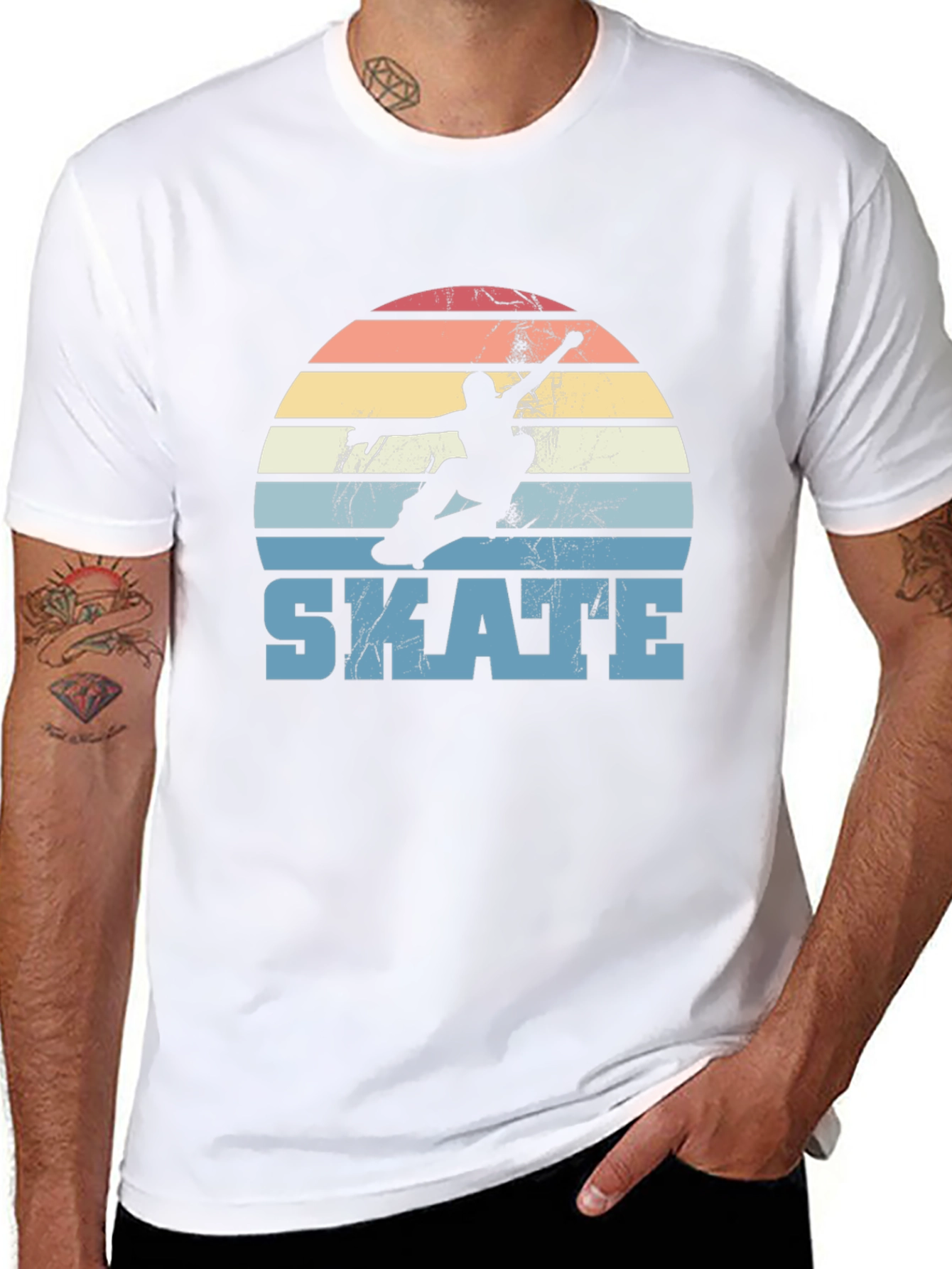 Retro Skate Sunset T-Shirt - Cool Skater Graphic Tee