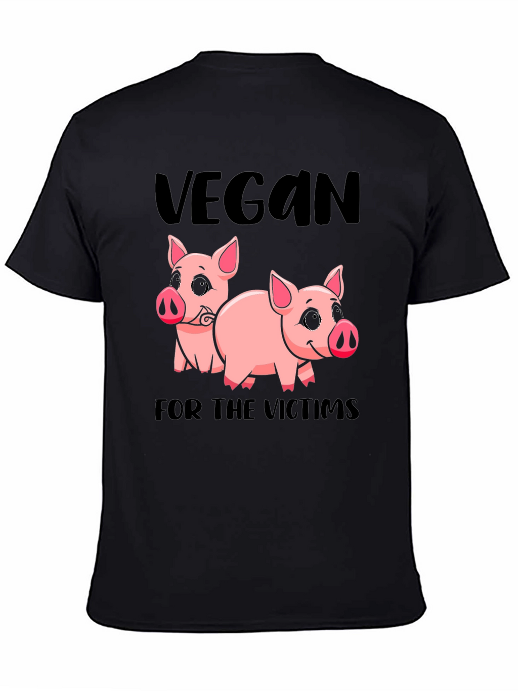 Vegan for the Victims Pig Graphic T-Shirt