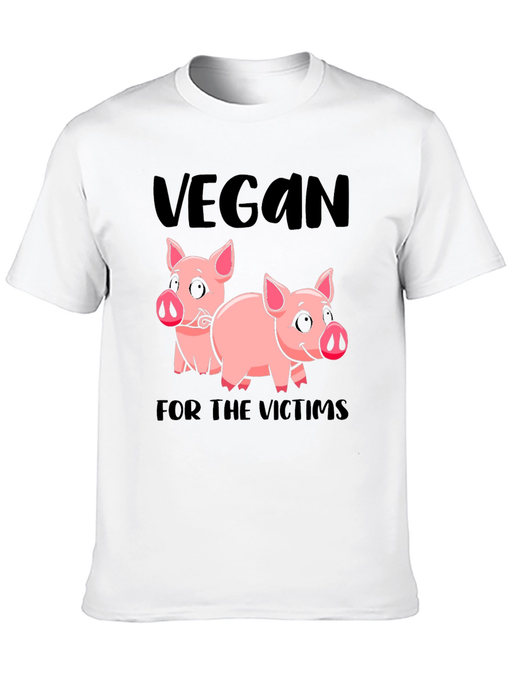 Vegan for the Victims Pig Graphic T-Shirt