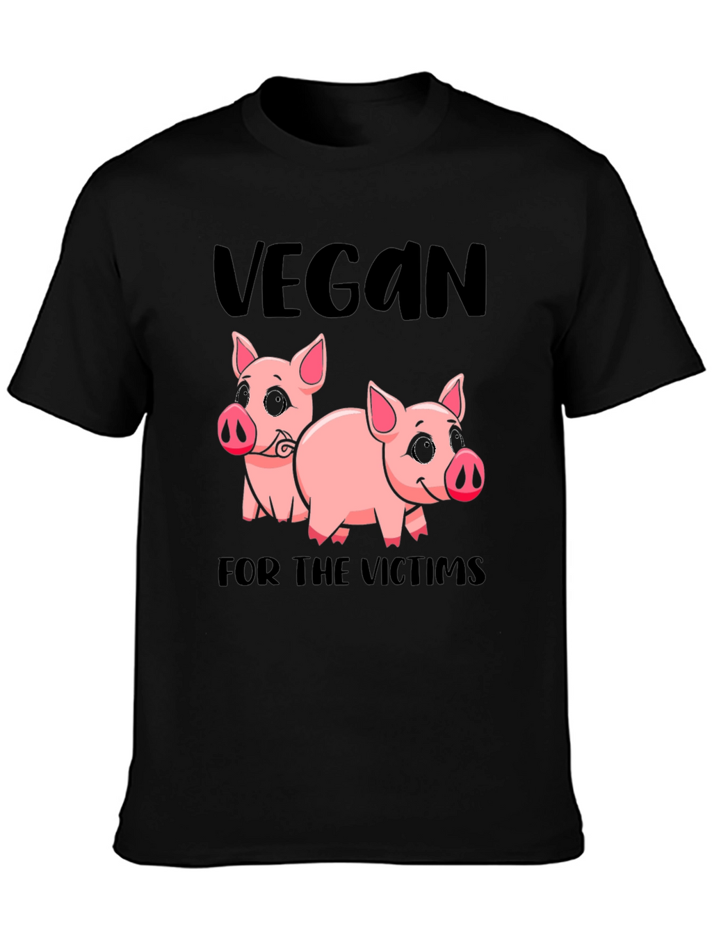 Vegan for the Victims Pig Graphic T-Shirt