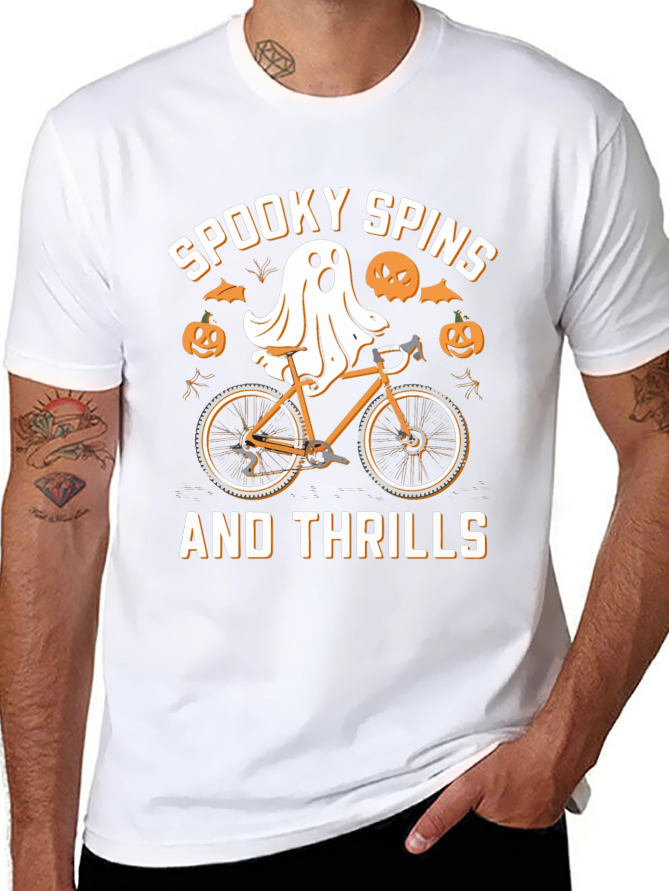 Spooky Spins Halloween Graphic T-Shirt
