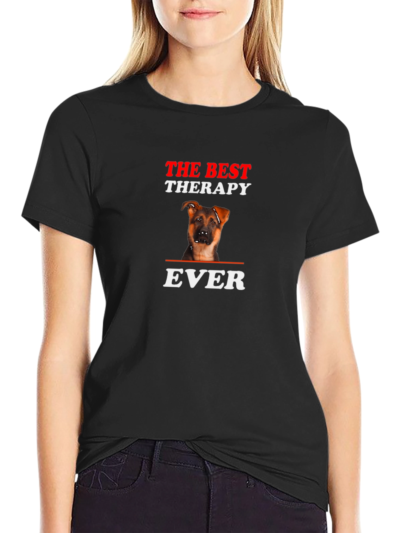 Best Therapy Dog T-Shirt - German Shepherd Puppy