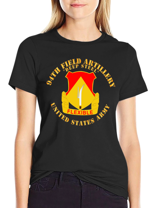 94th Field Artillery T-Shirt - Deep Steel Flexible Army Tee
