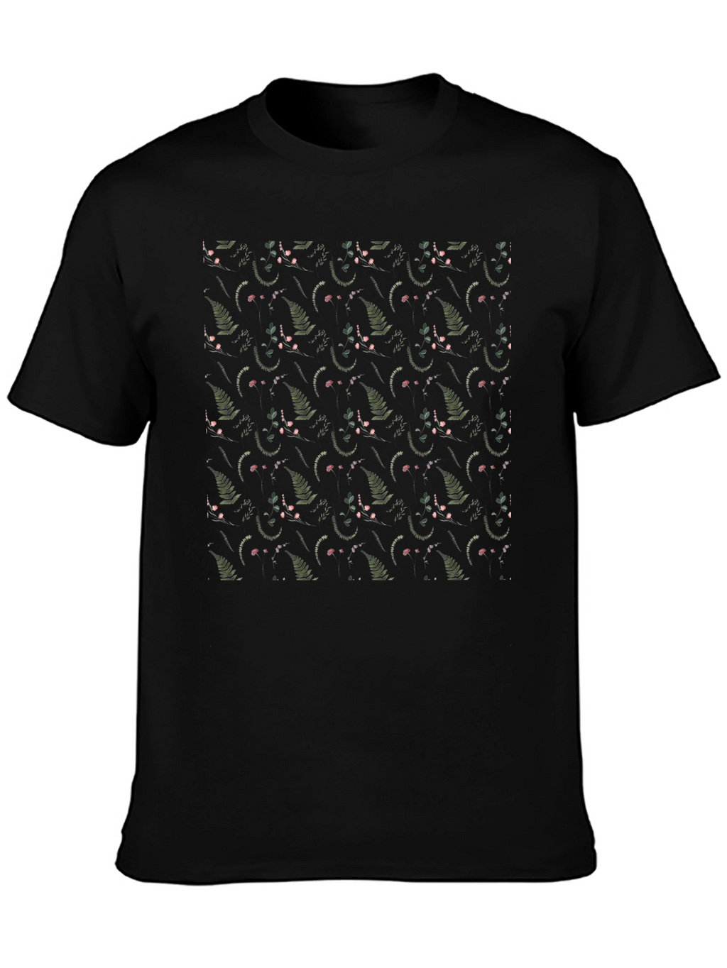 Floral Print Black T-Shirt