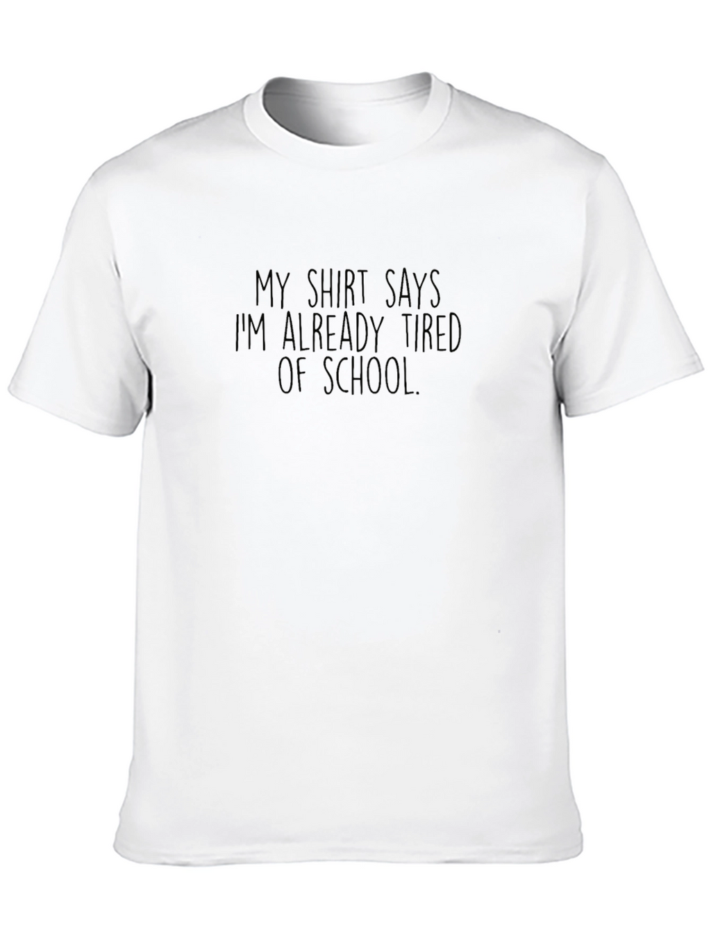 Funny School Tired T-Shirt - Black