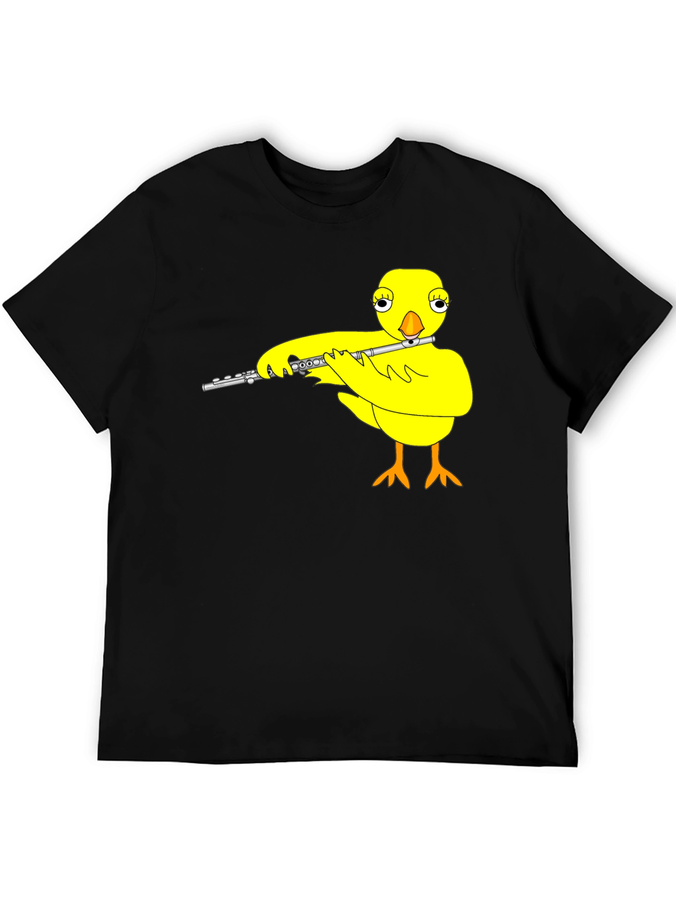 Musical Chick Graphic Tee - Black Cotton T-Shirt