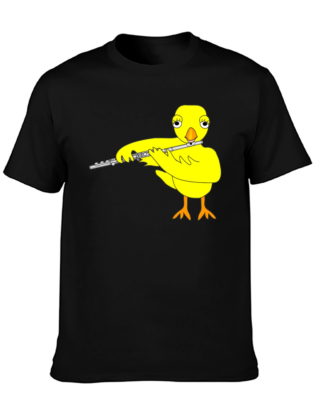 Musical Chick Graphic Tee - Black Cotton T-Shirt