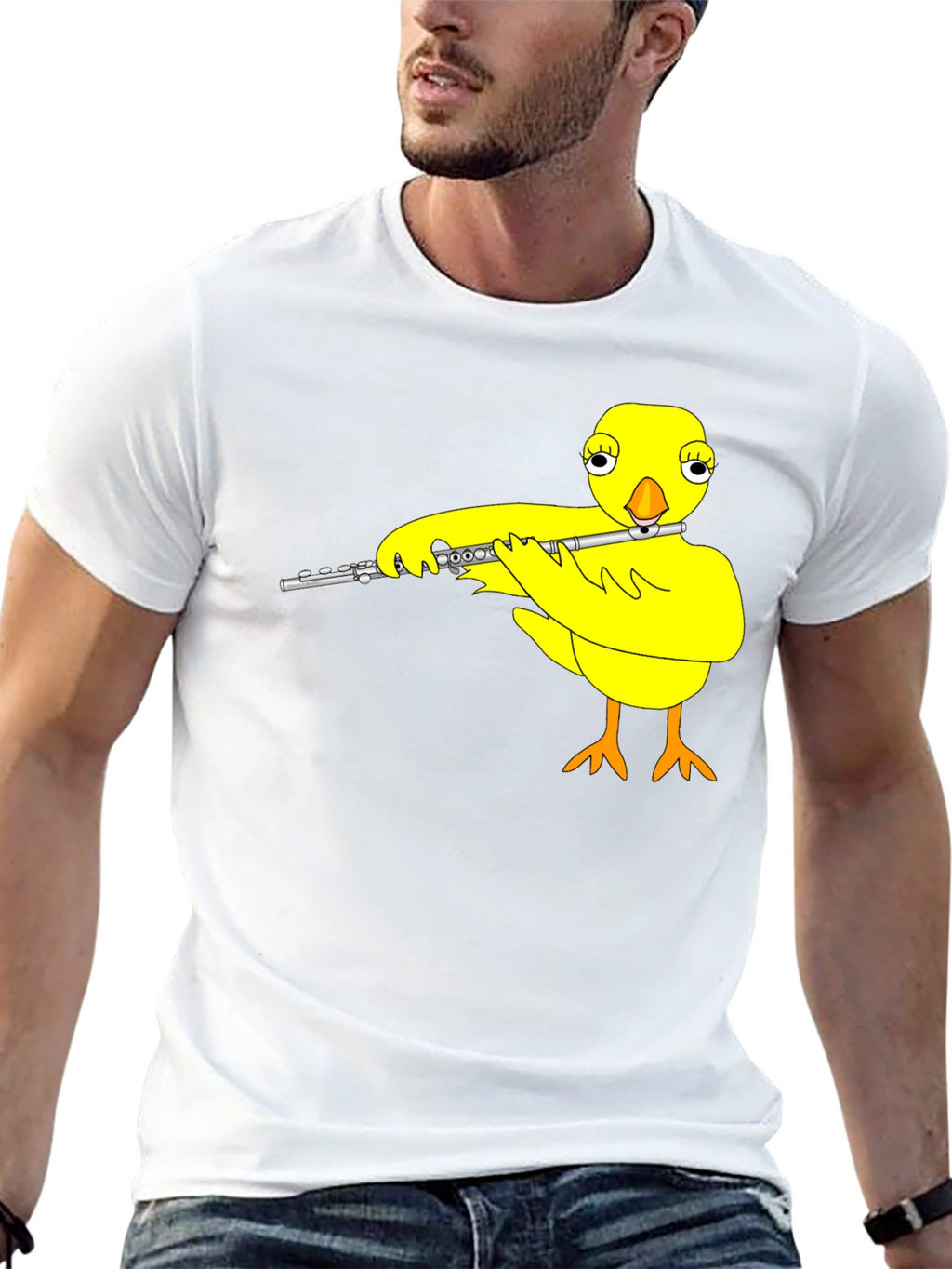 Musical Chick Graphic Tee - Black Cotton T-Shirt