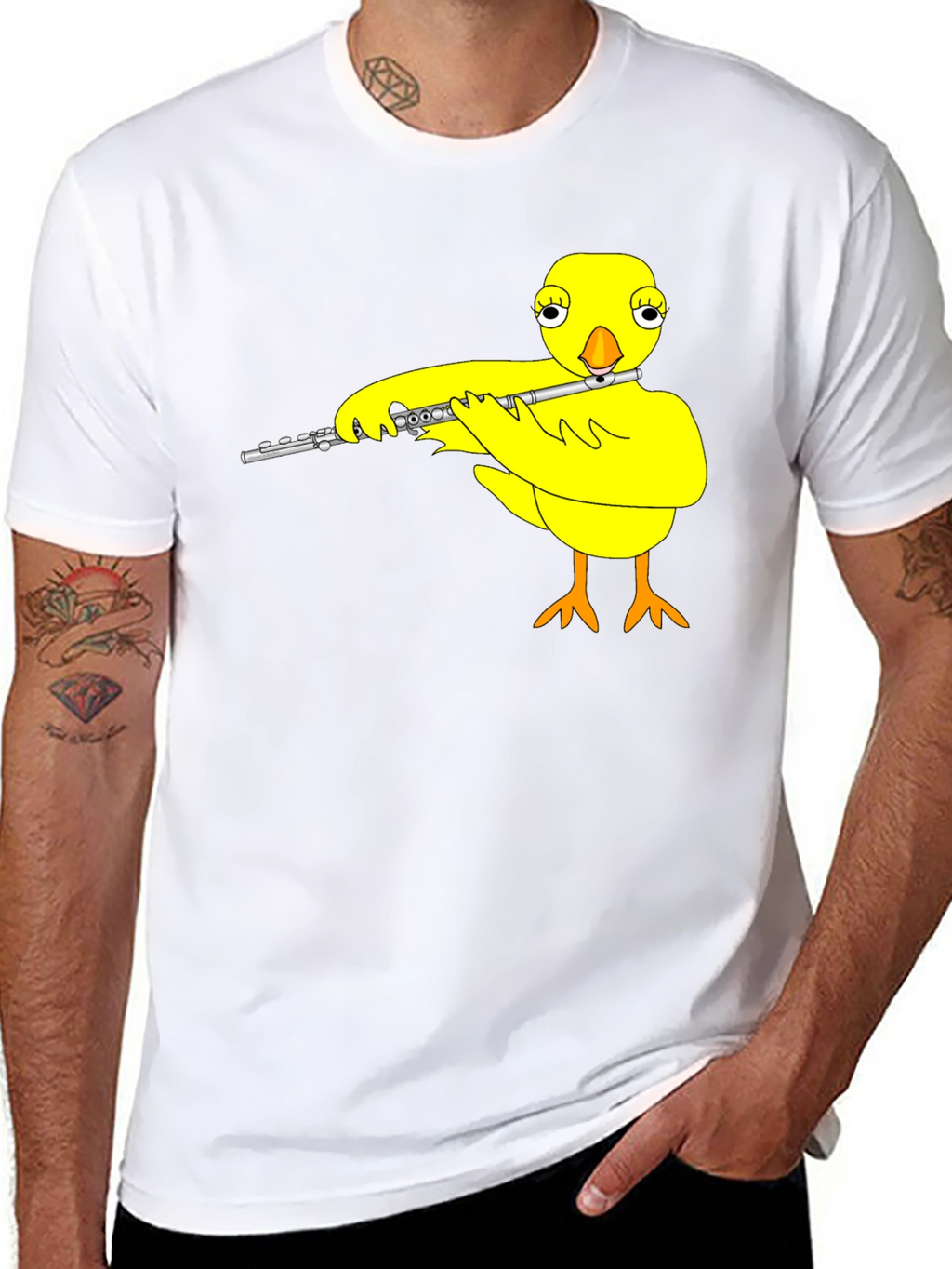 Musical Chick Graphic Tee - Black Cotton T-Shirt