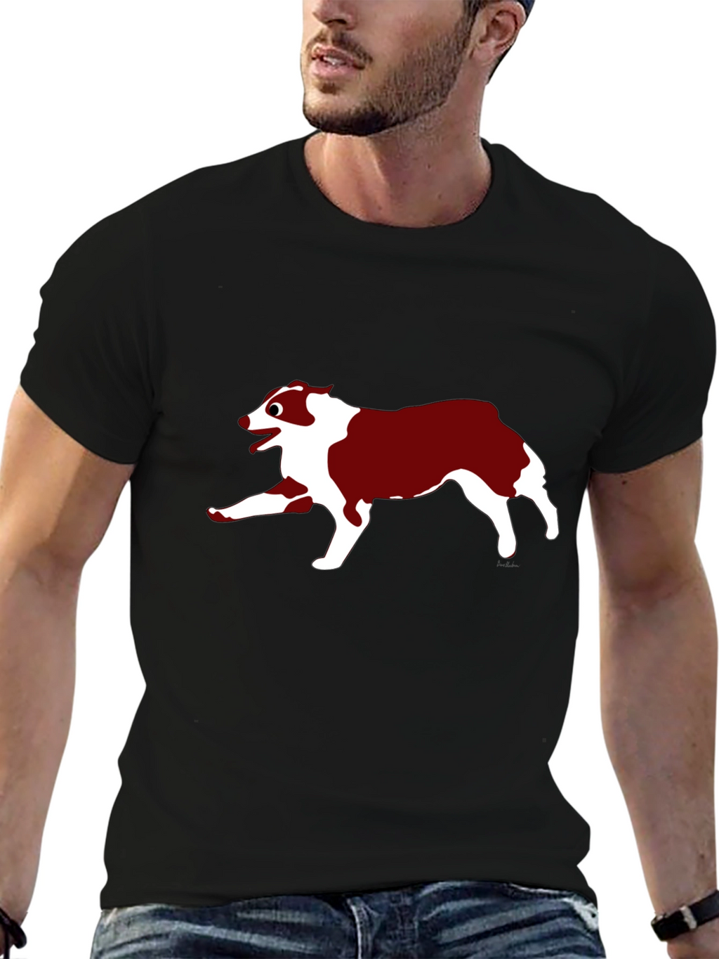 Dog Graphic Black T-Shirt