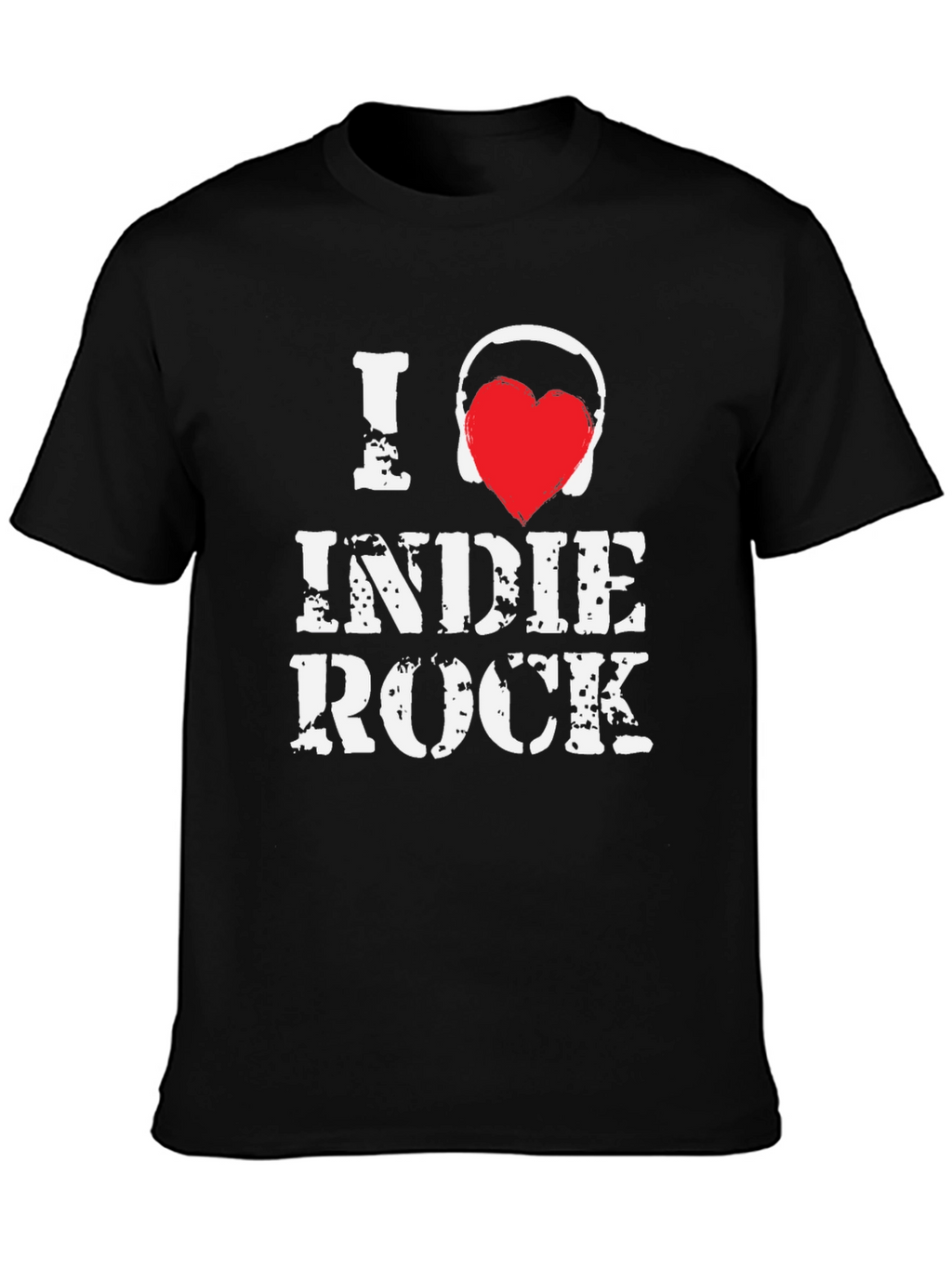 I Love Indie Rock Black Graphic Tee