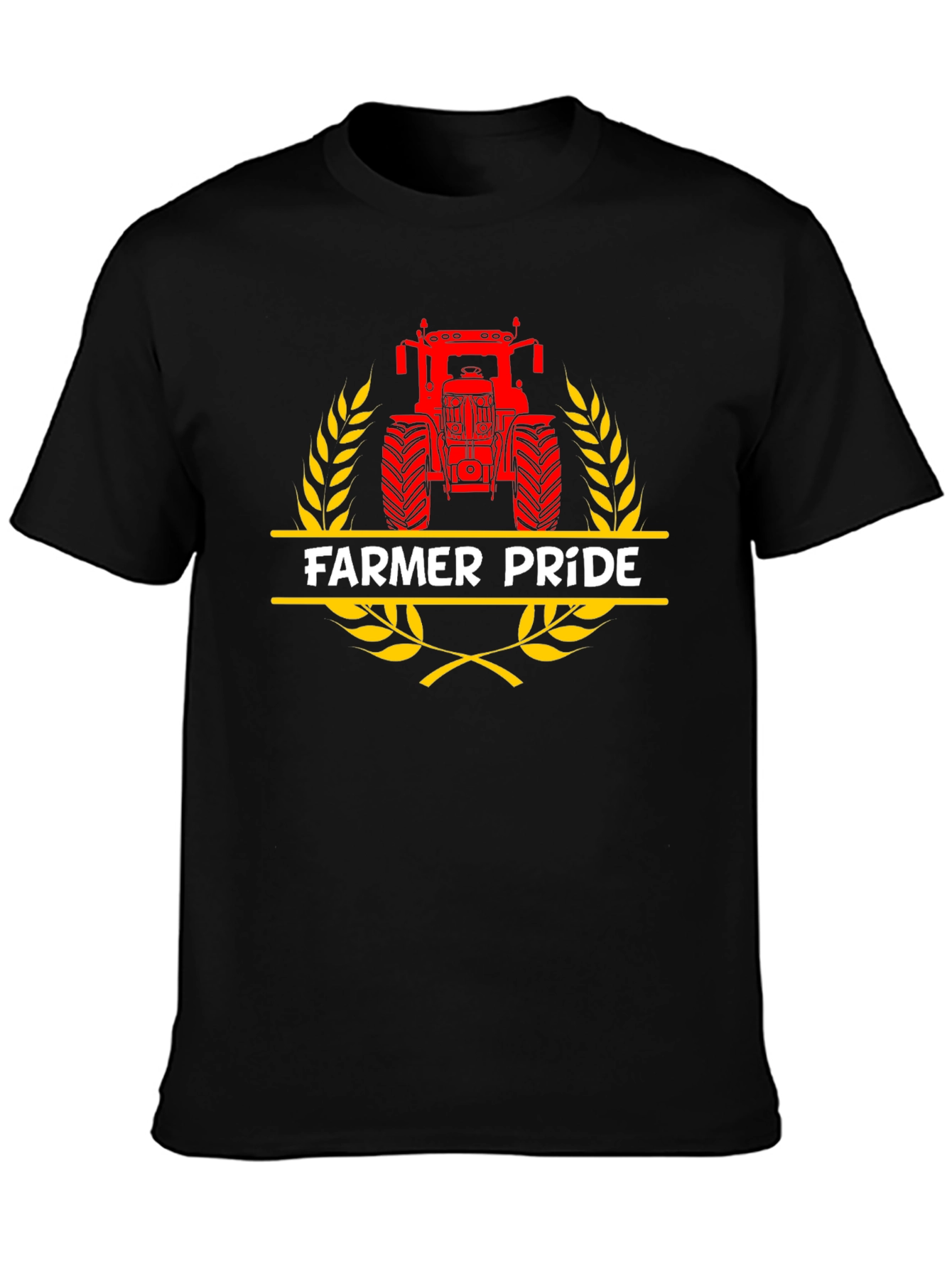 Farmer Pride Tractor Graphic Tee - Black