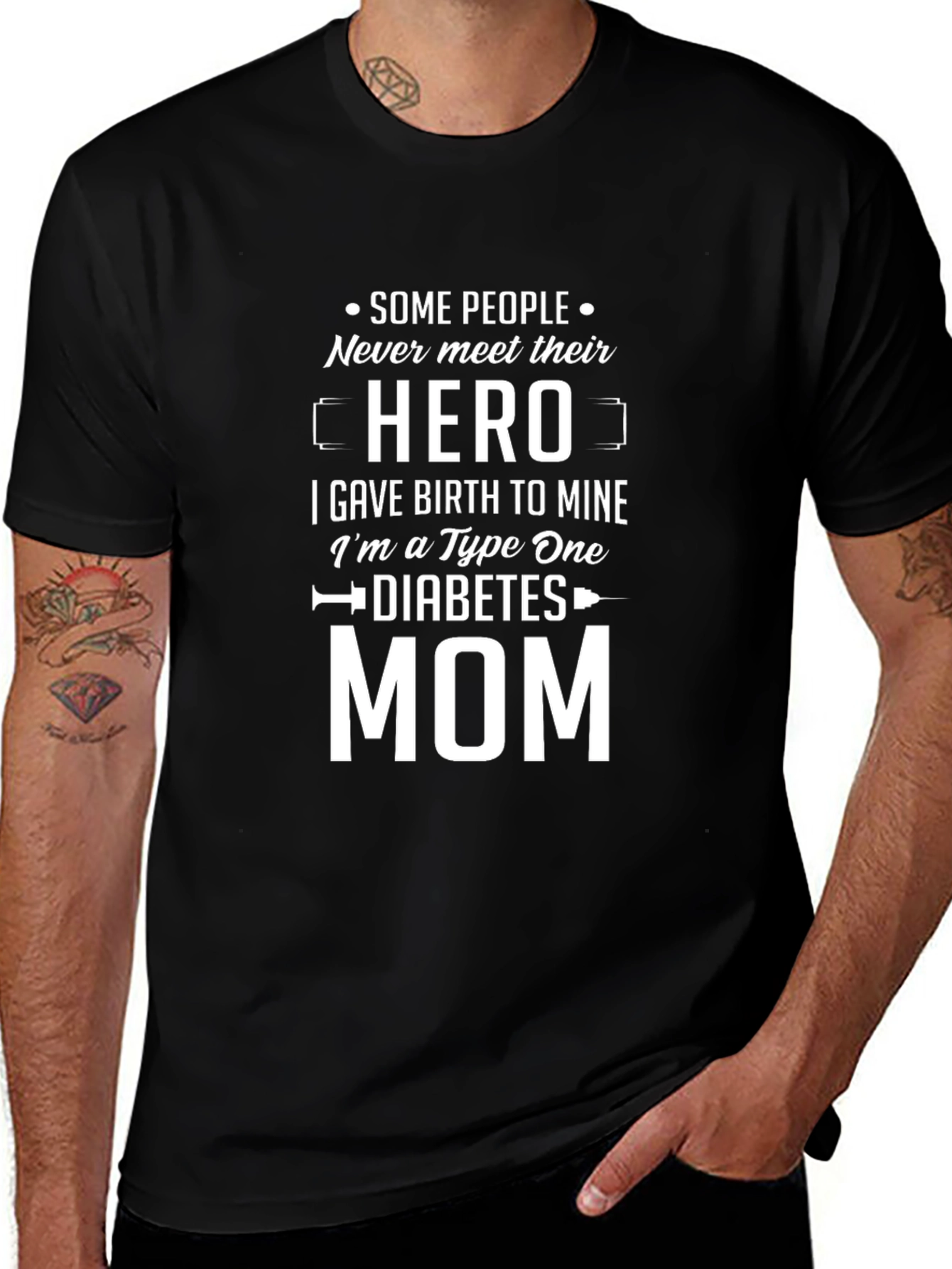 Type One Diabetes Mom Hero T-Shirt