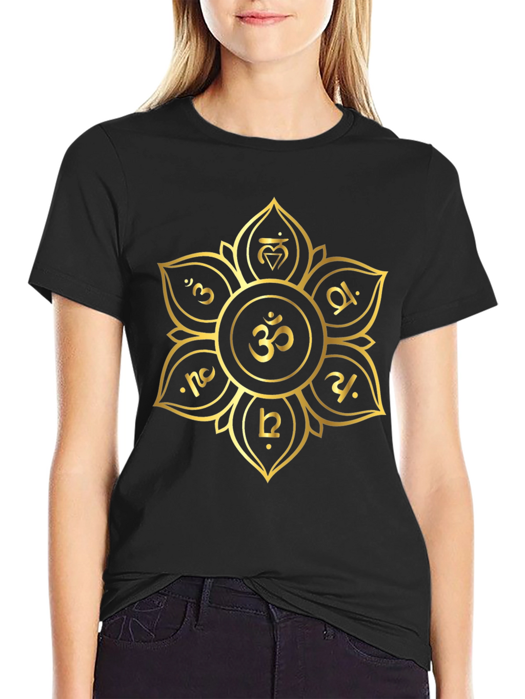 Om Mandala Black T-Shirt - Sacred Geometry Tee
