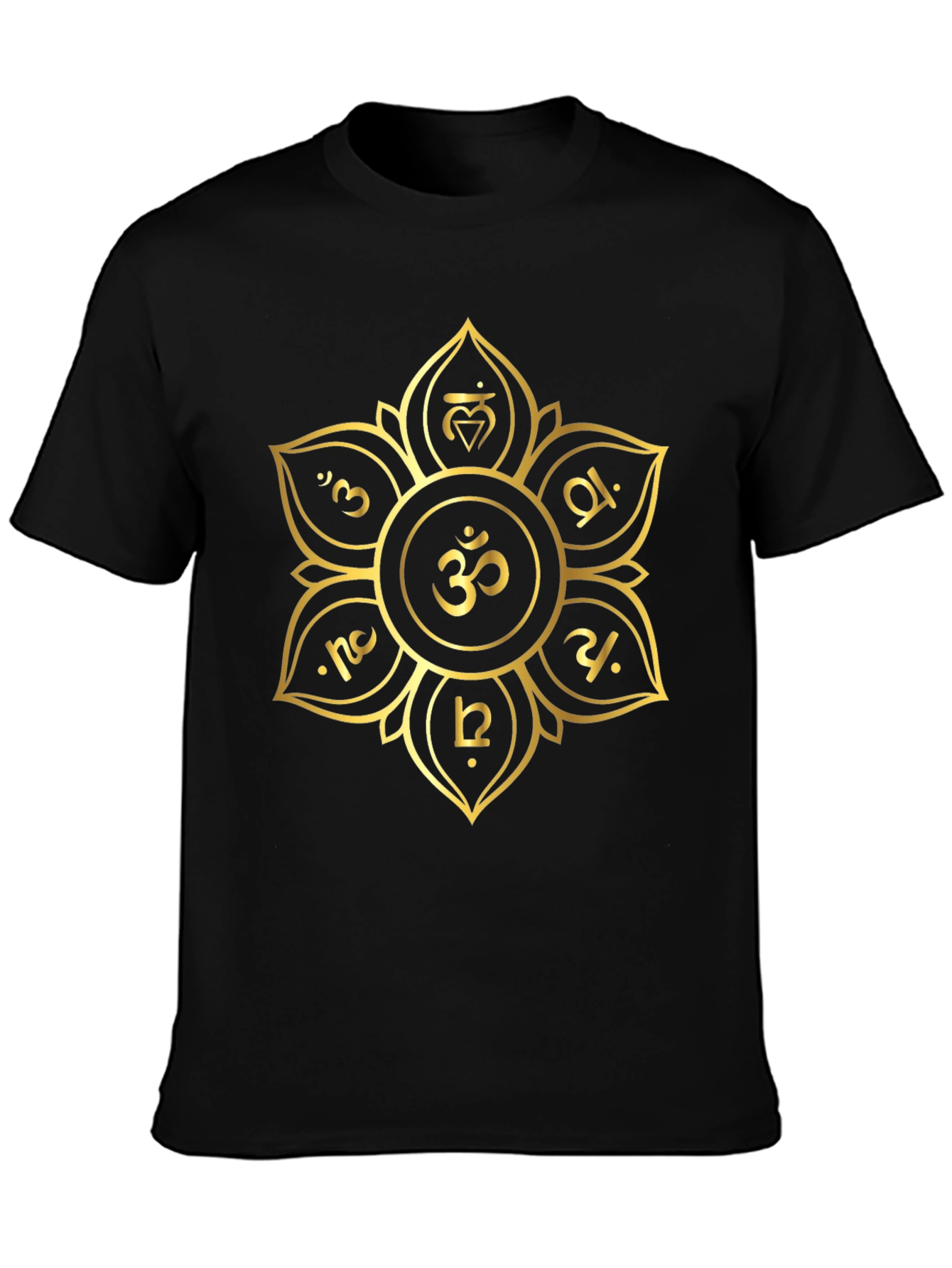Om Mandala Black T-Shirt - Sacred Geometry Tee