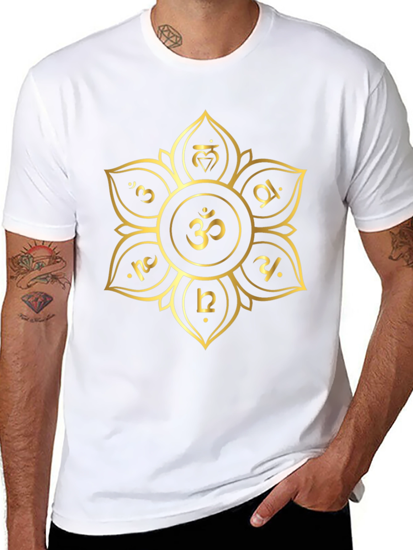 Om Mandala Black T-Shirt - Sacred Geometry Tee