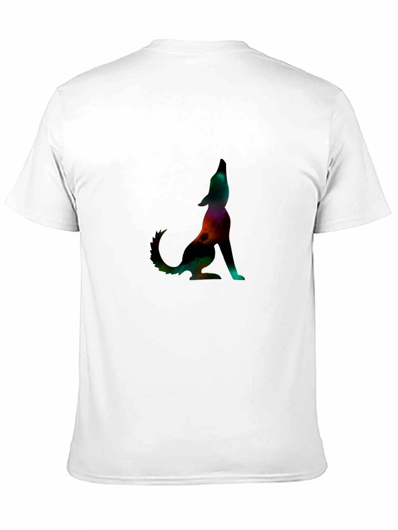Galaxy Wolf Graphic Tee - Stylish Mens Black T-Shirt