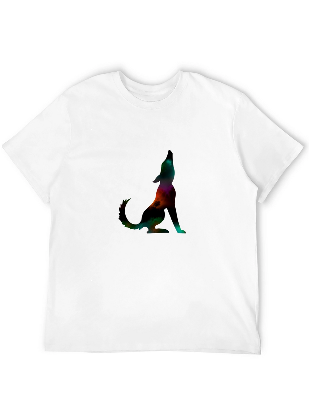 Galaxy Wolf Graphic Tee - Stylish Mens Black T-Shirt