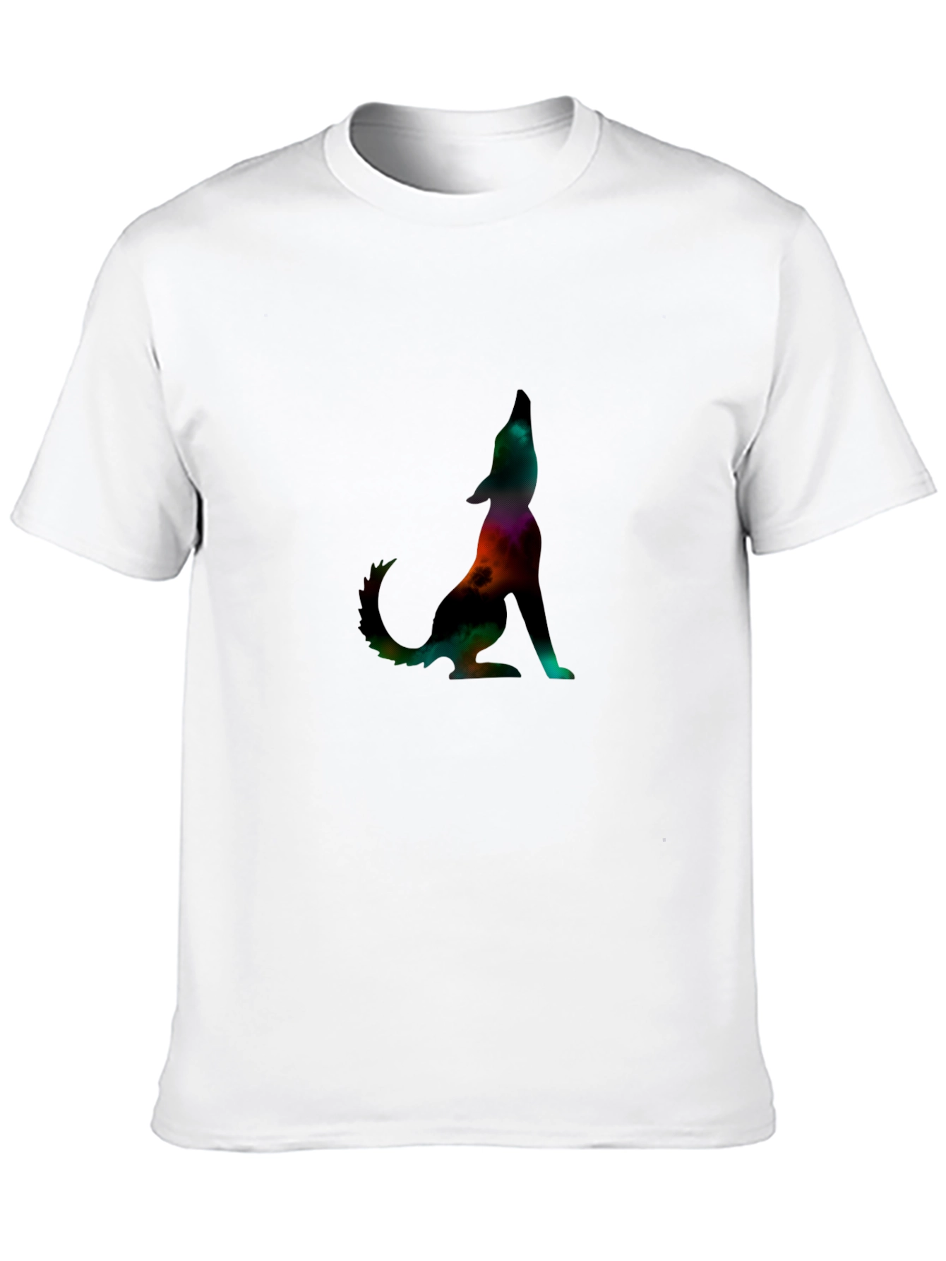 Galaxy Wolf Graphic Tee - Stylish Mens Black T-Shirt