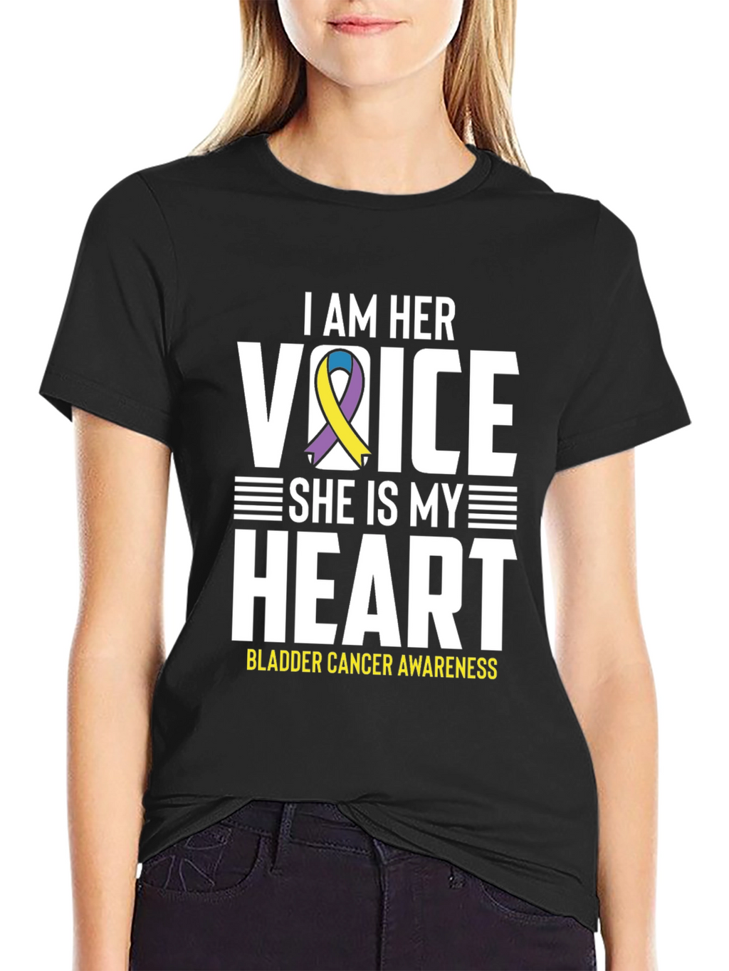Bladder Cancer Awareness T-Shirt - I Am Her Voice