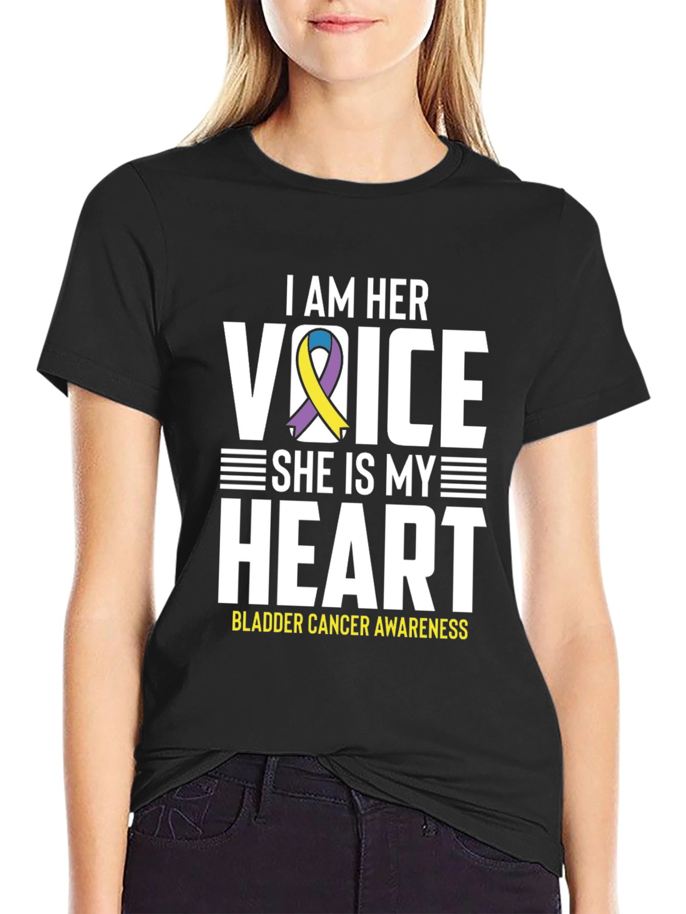 Bladder Cancer Awareness T-Shirt - I Am Her Voice