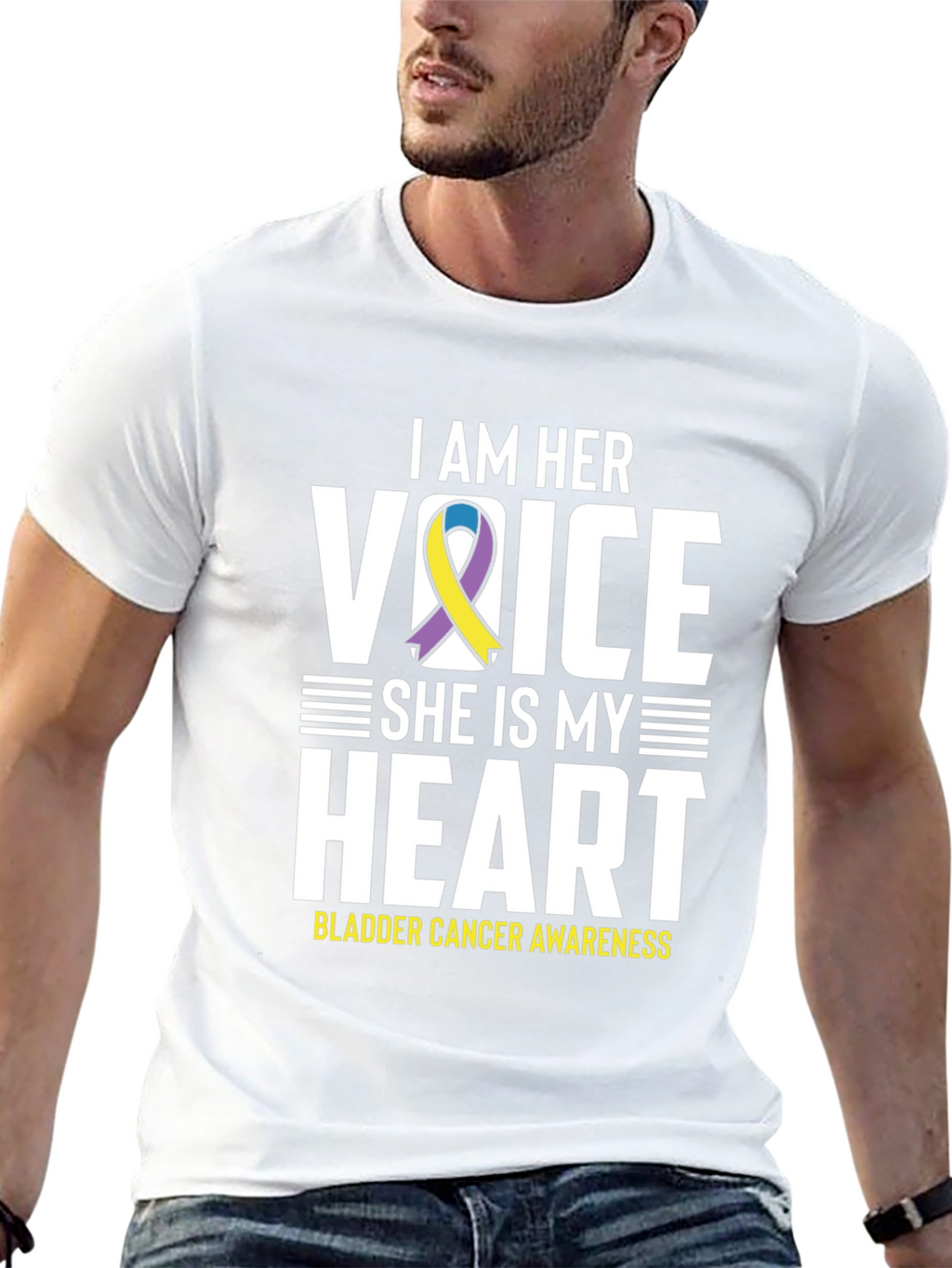 Bladder Cancer Awareness T-Shirt - I Am Her Voice