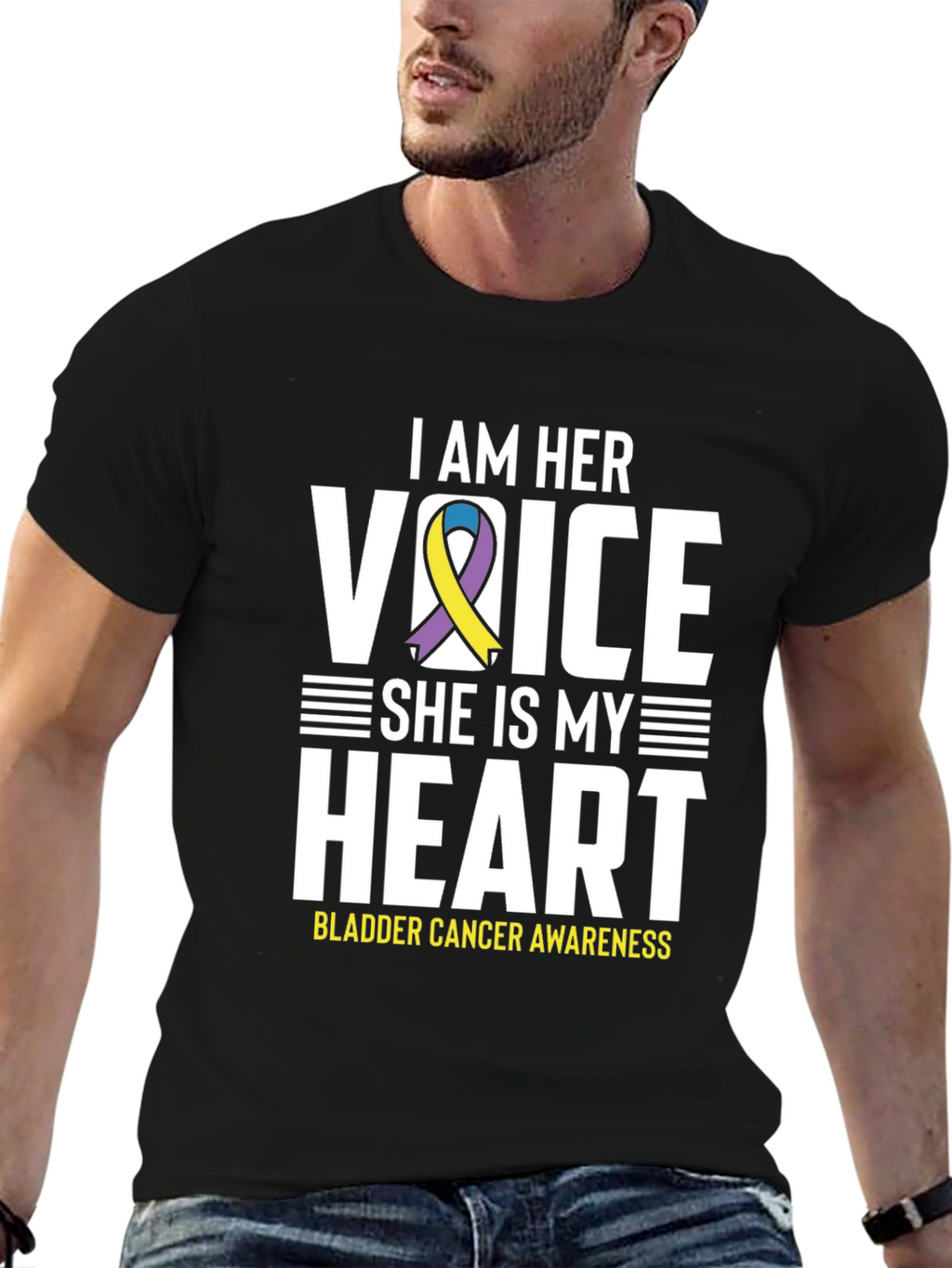 Bladder Cancer Awareness T-Shirt - I Am Her Voice