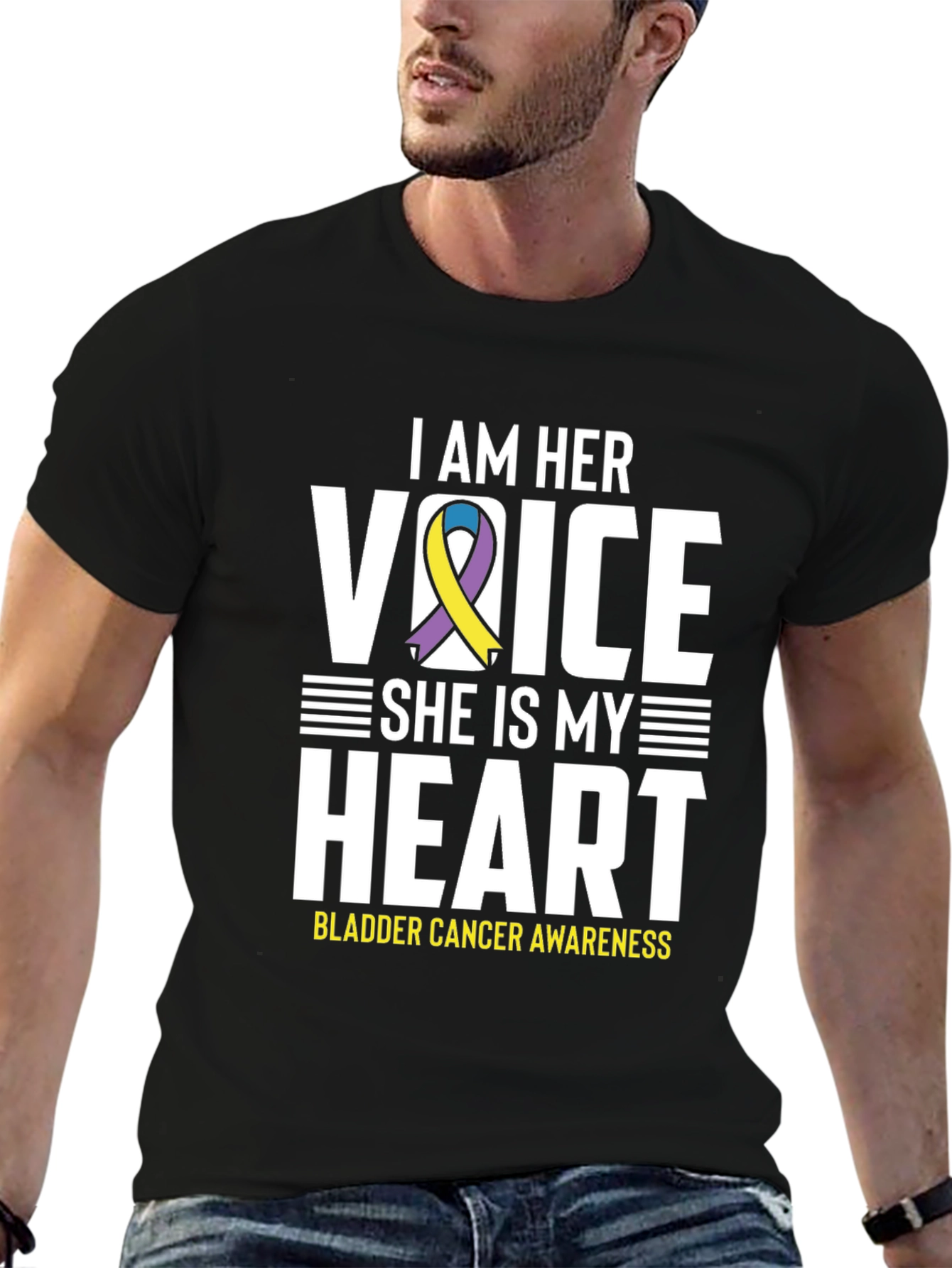 Bladder Cancer Awareness T-Shirt - I Am Her Voice