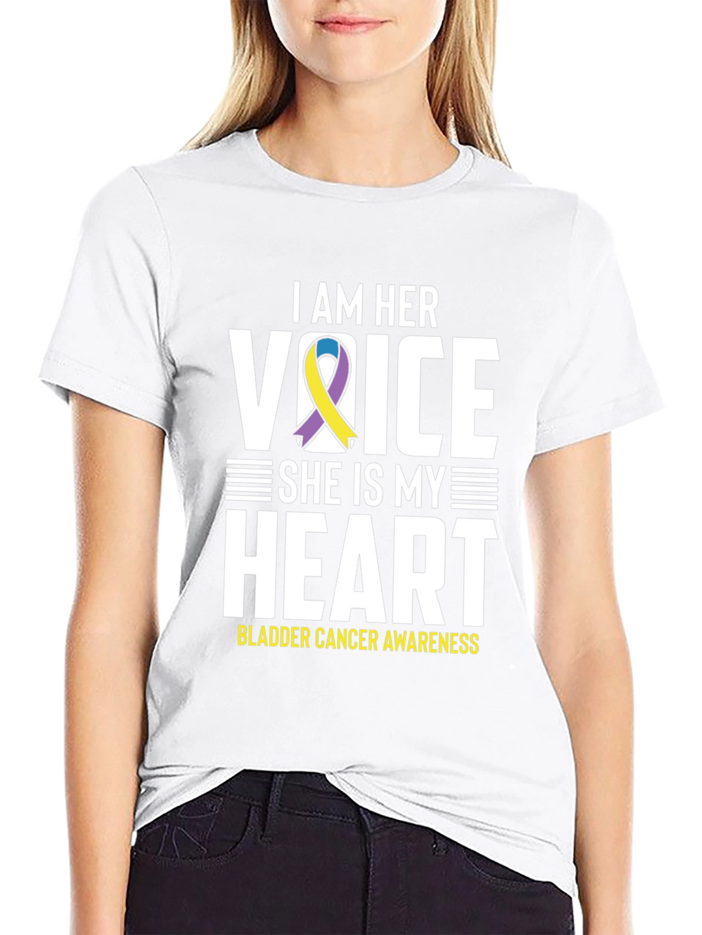 Bladder Cancer Awareness T-Shirt - I Am Her Voice