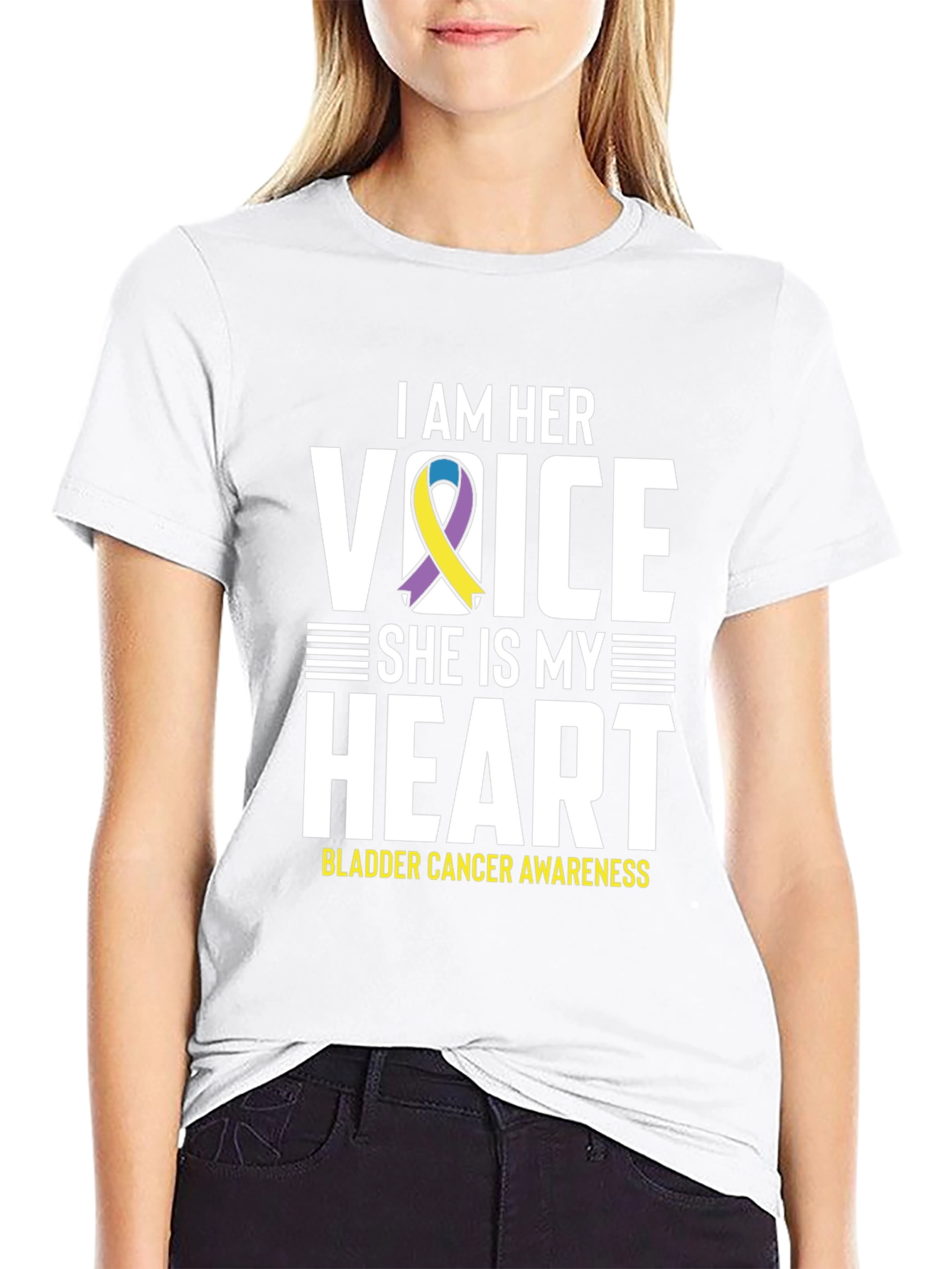 Bladder Cancer Awareness T-Shirt - I Am Her Voice