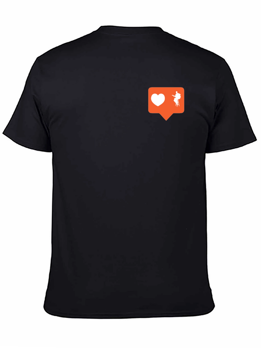 Stylish Black Graphic Tee - Love & Music