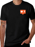 Stylish Black Graphic Tee - Love & Music