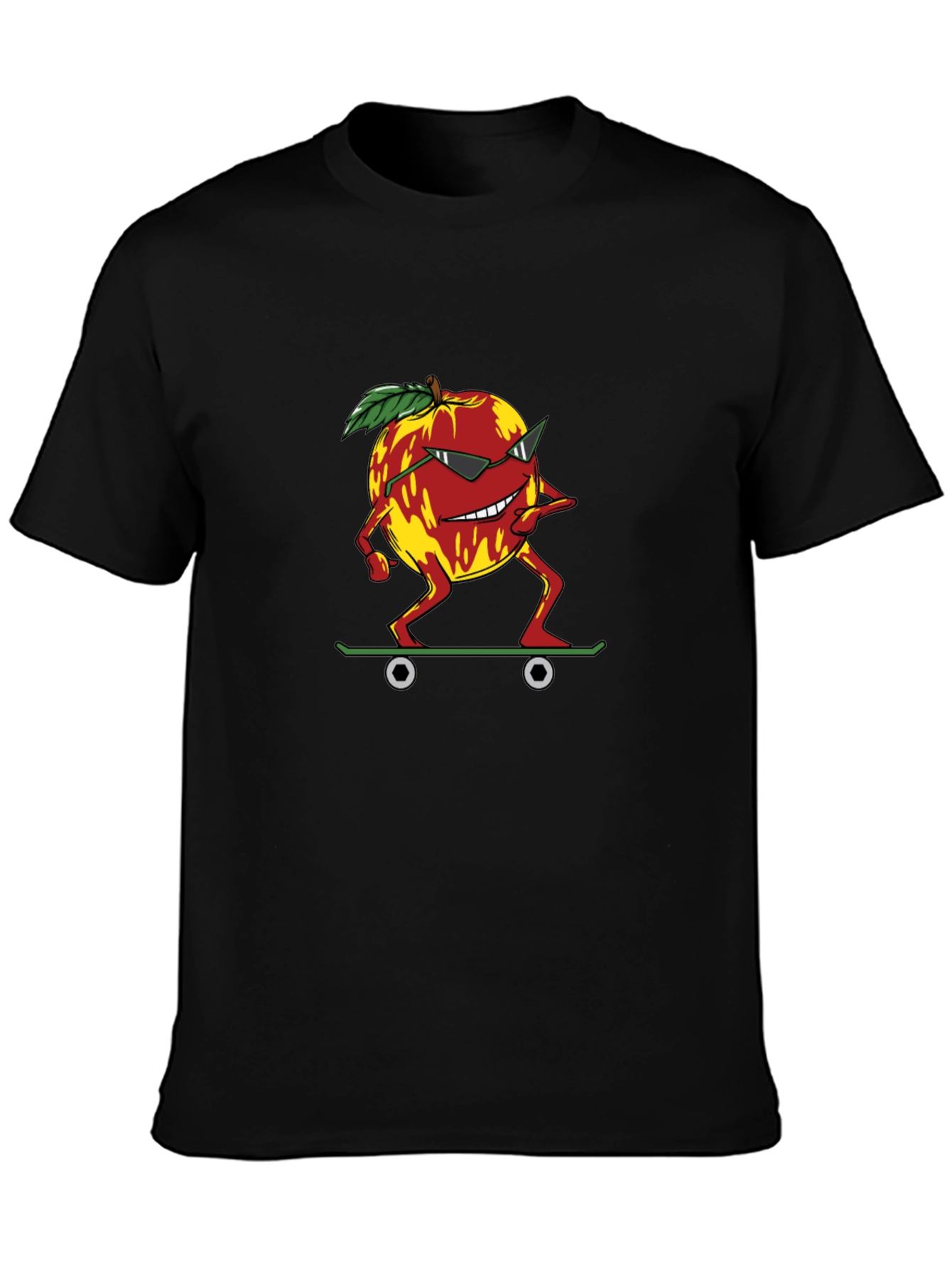 Skateboarding Peach Graphic Tee - Cool Summer Style