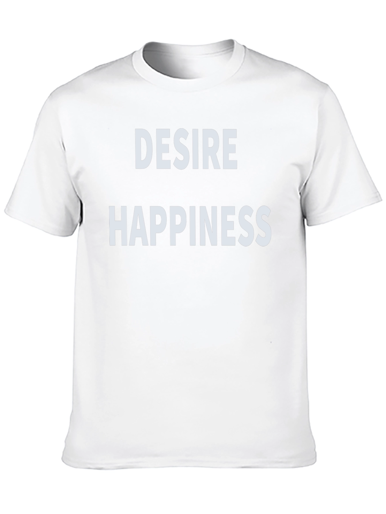 Desire Happiness Black T-Shirt - Stylish Slogan Tee
